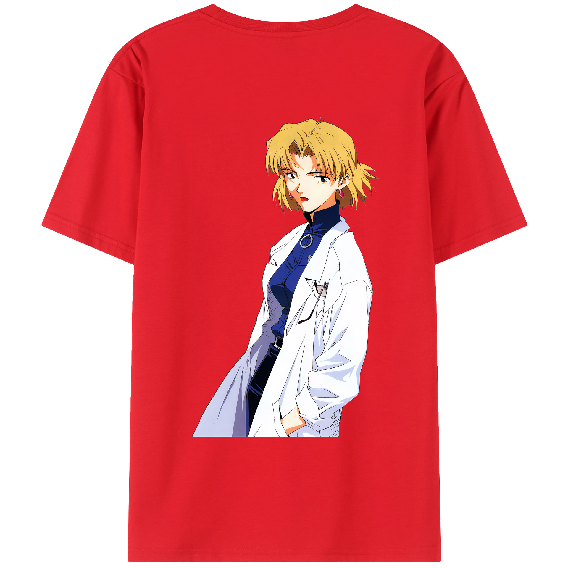 （画像用） EVA 新世紀エヴァンゲリオン 綿100％ メンズ半袖Tシャツ（バックプリント） 通気性