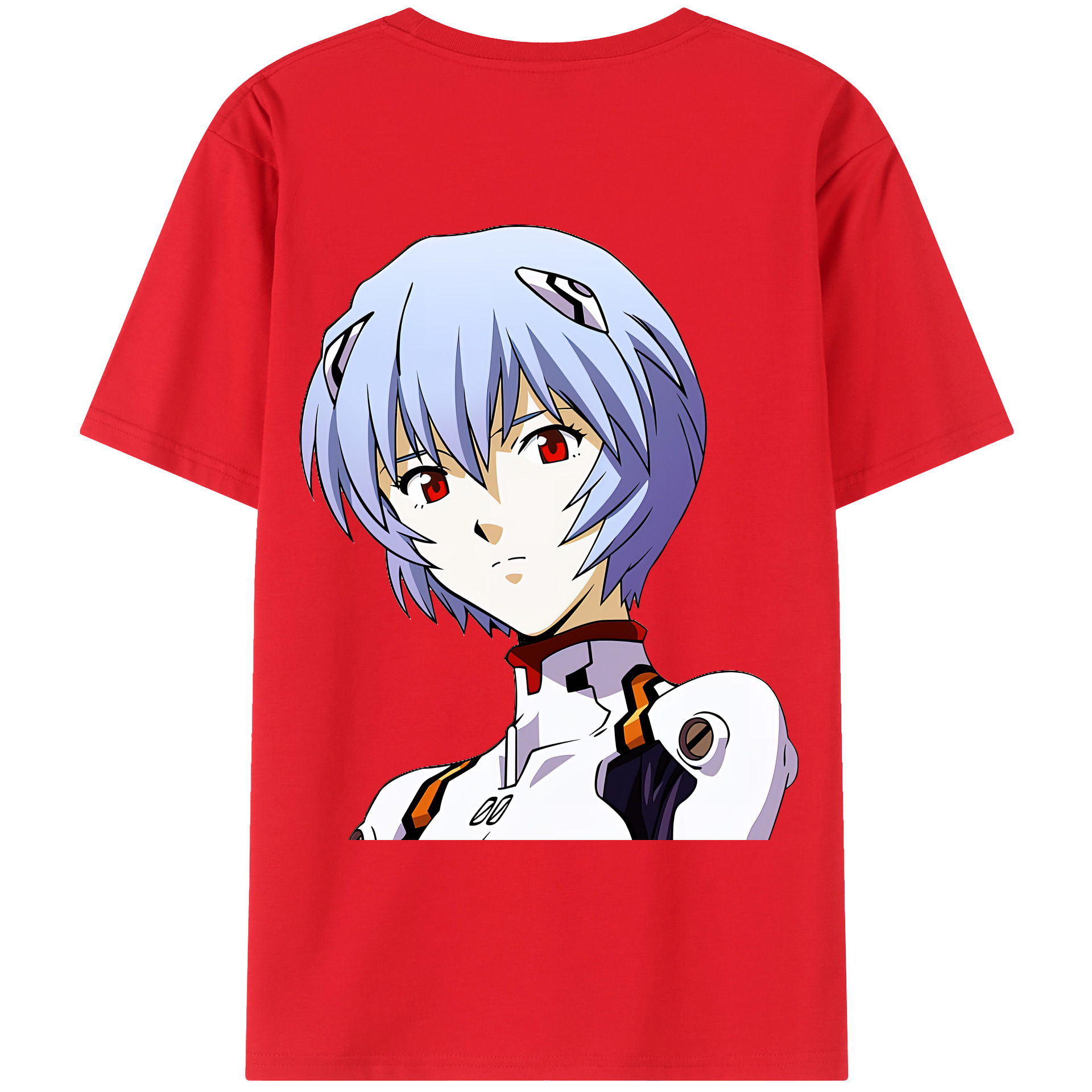 （画像用） EVA 新世紀エヴァンゲリオン 綿100％ メンズ半袖Tシャツ（バックプリント） 通気性