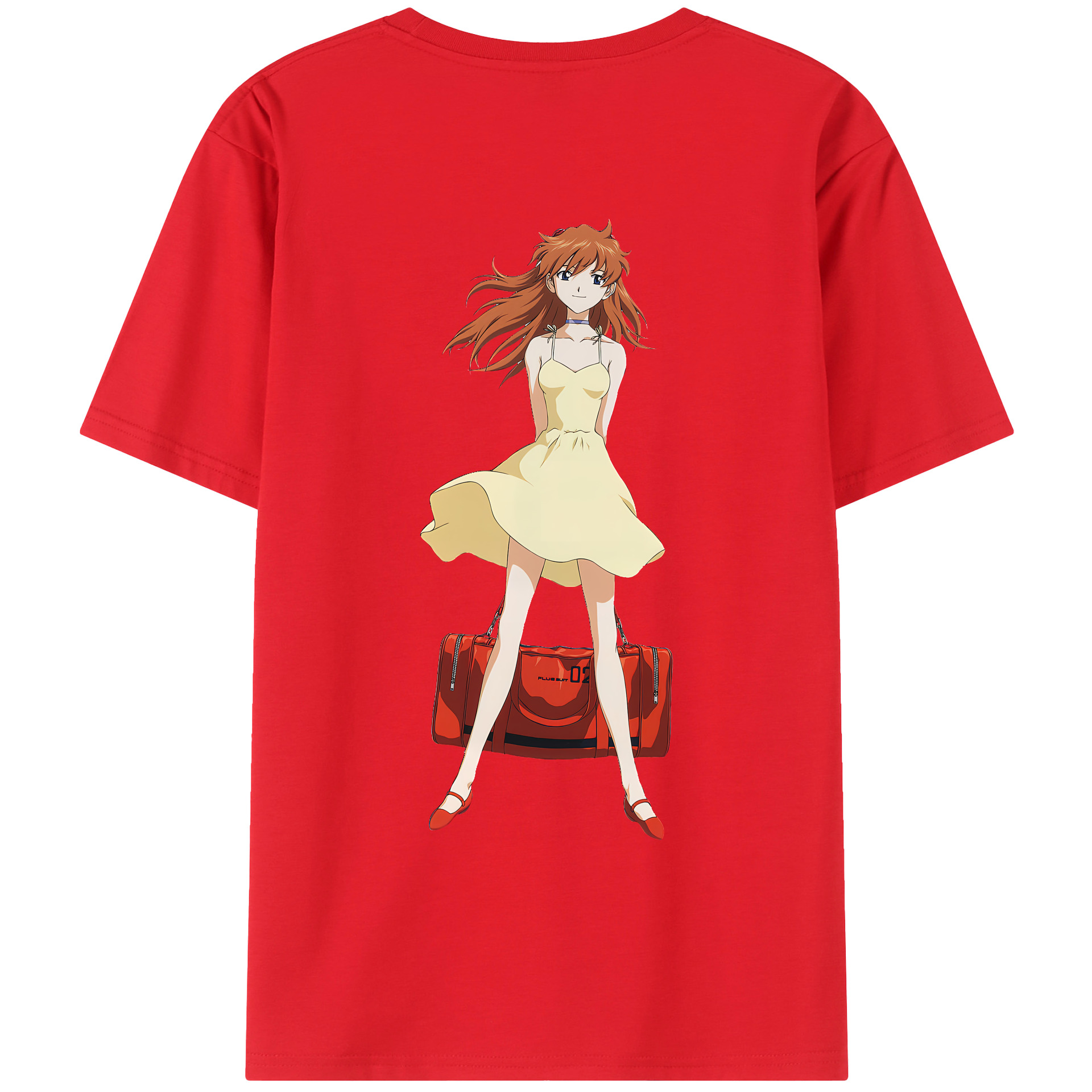 （画像用） EVA 新世紀エヴァンゲリオン 綿100％ メンズ半袖Tシャツ（バックプリント） 通気性