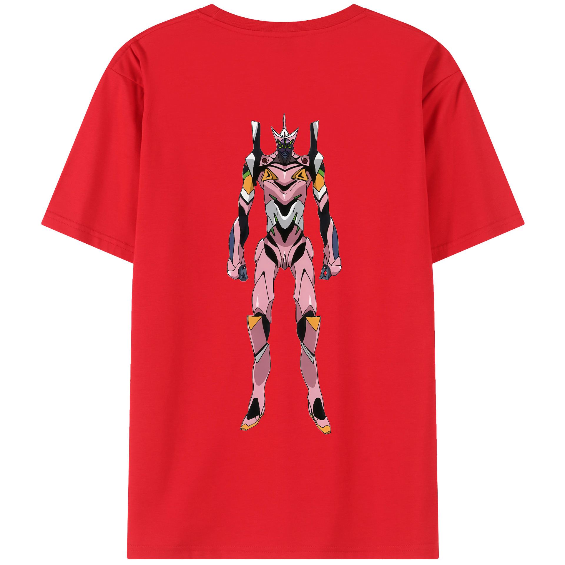 （画像用） EVA 新世紀エヴァンゲリオン 綿100％ メンズ半袖Tシャツ（バックプリント） 通気性