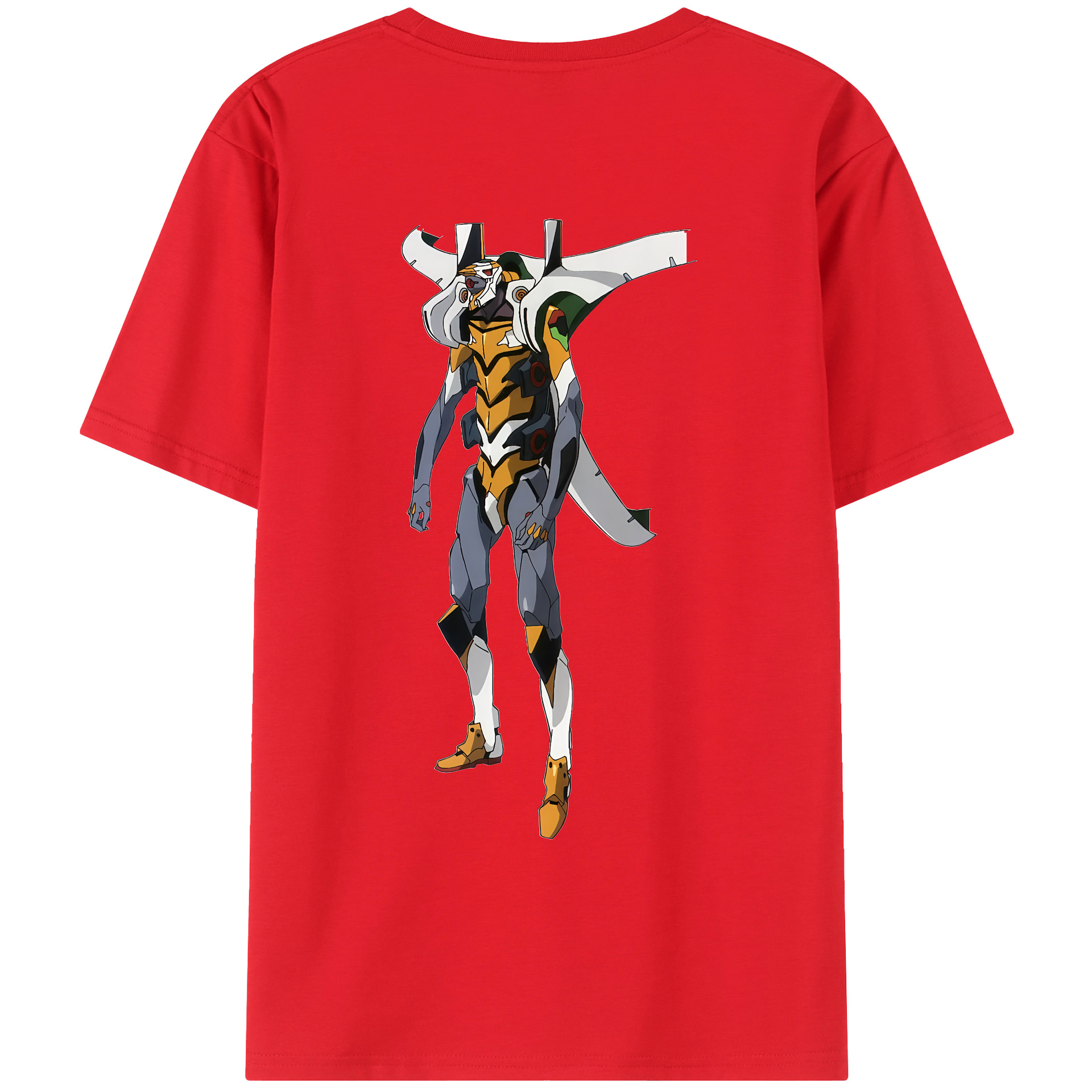 （画像用） EVA 新世紀エヴァンゲリオン 綿100％ メンズ半袖Tシャツ（バックプリント） 通気性