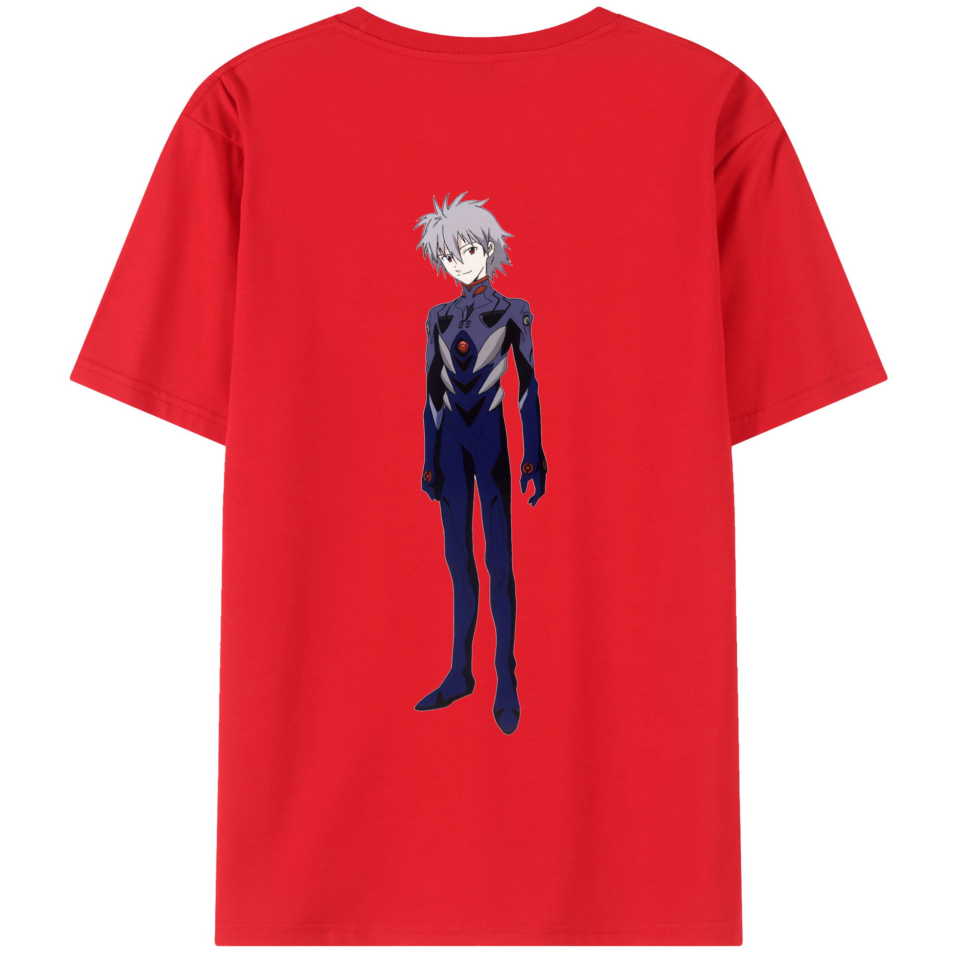 （画像用） EVA 新世紀エヴァンゲリオン 綿100％ メンズ半袖Tシャツ（バックプリント） 通気性