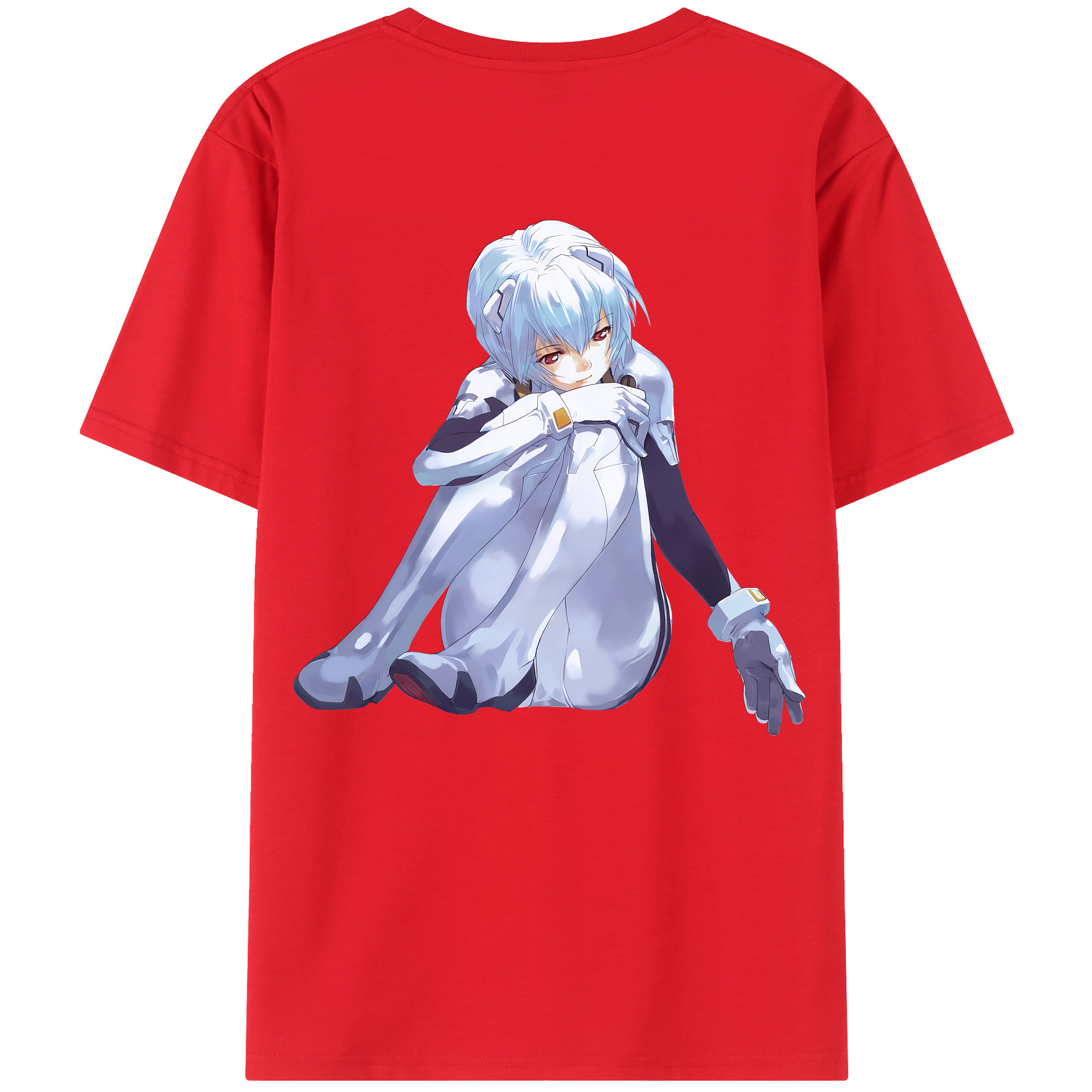 （画像用） EVA 新世紀エヴァンゲリオン 綿100％ メンズ半袖Tシャツ（バックプリント） 通気性