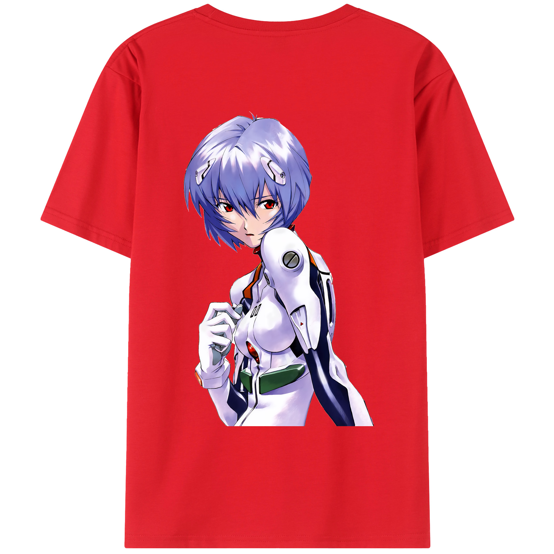 （画像用） EVA 新世紀エヴァンゲリオン 綿100％ メンズ半袖Tシャツ（バックプリント） 通気性