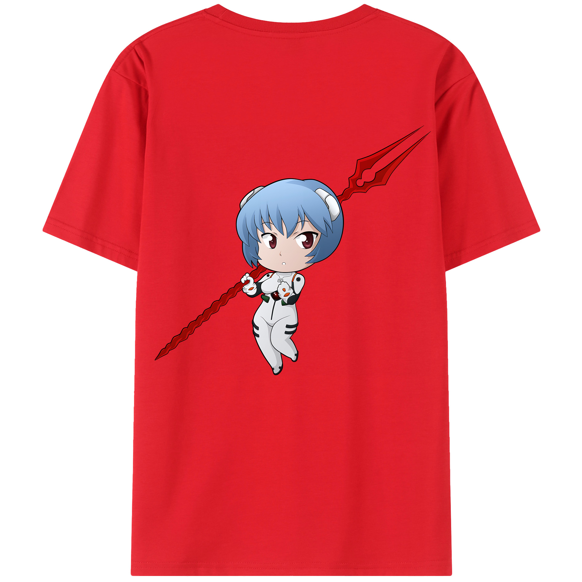 （画像用） EVA 新世紀エヴァンゲリオン 綿100％ メンズ半袖Tシャツ（バックプリント） 通気性