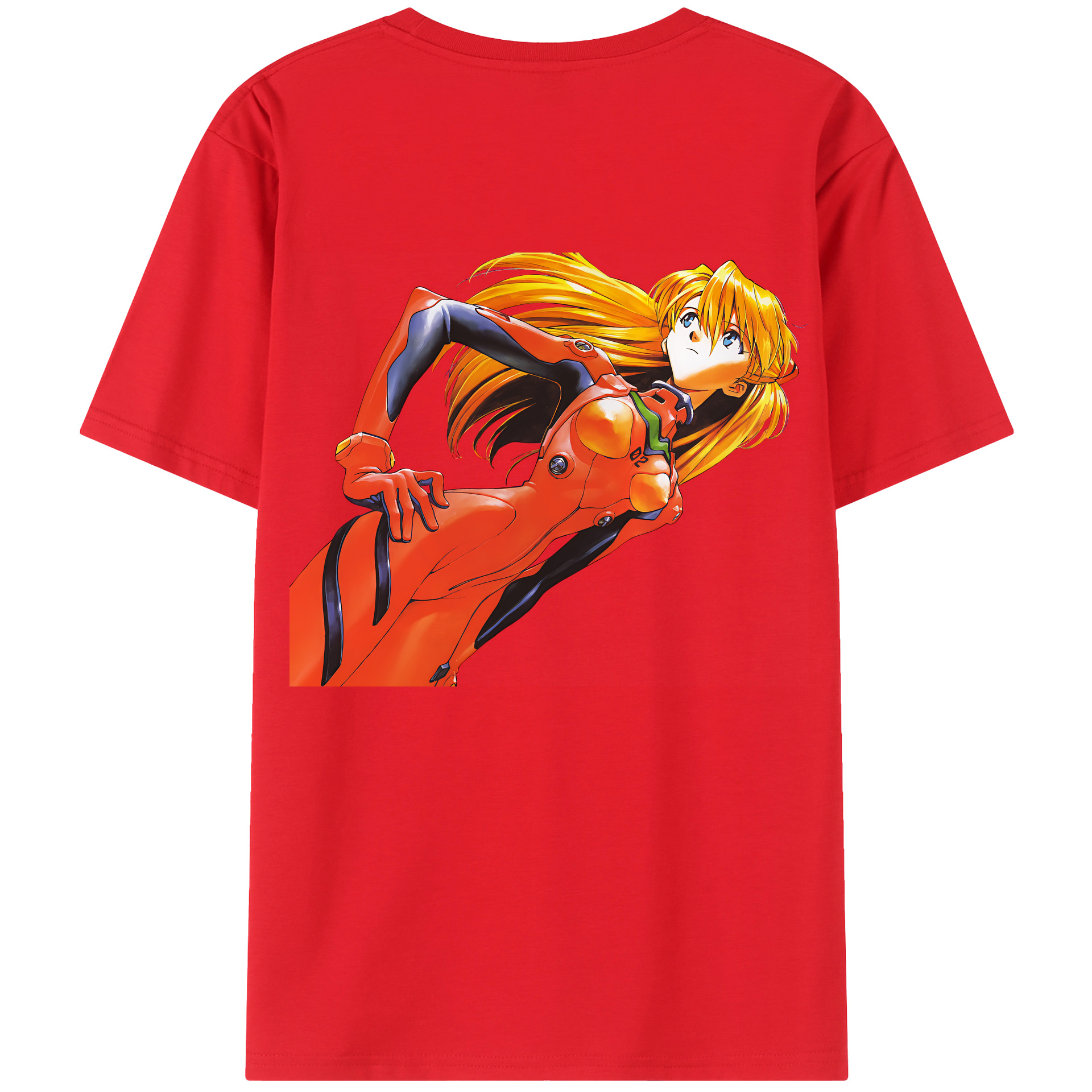 （画像用） EVA 新世紀エヴァンゲリオン 綿100％ メンズ半袖Tシャツ（バックプリント） 通気性