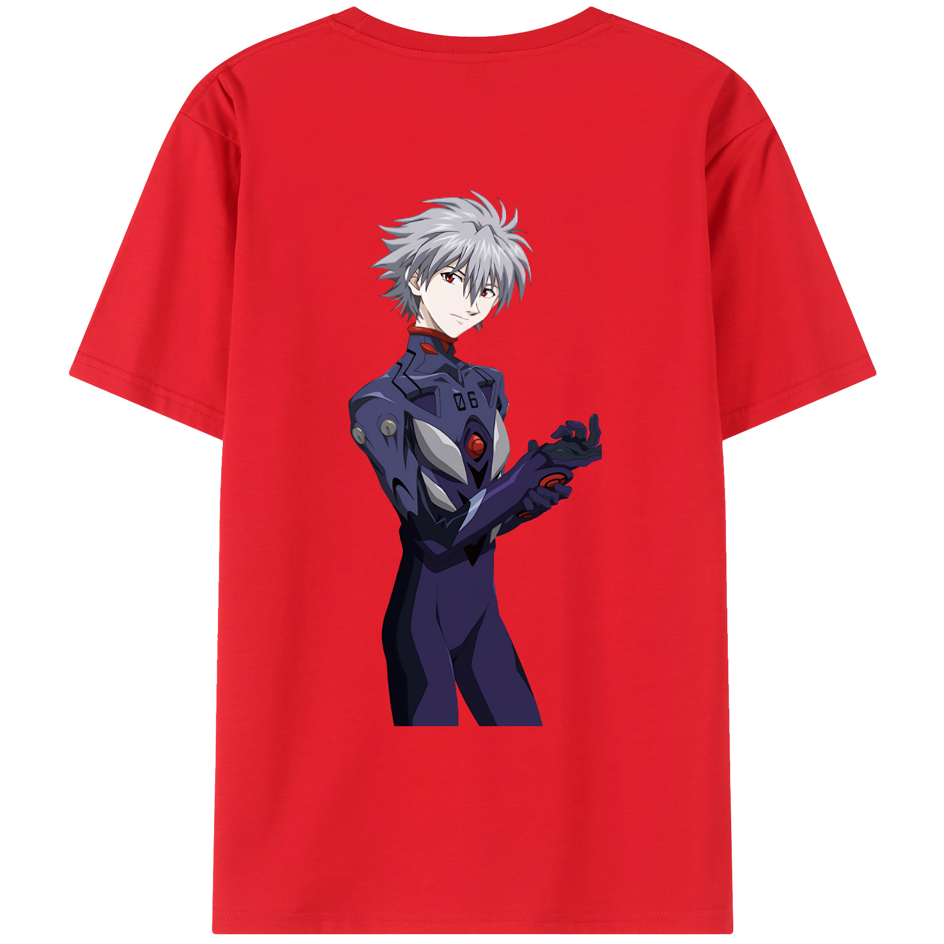 （画像用） EVA 新世紀エヴァンゲリオン 綿100％ メンズ半袖Tシャツ（バックプリント） 通気性