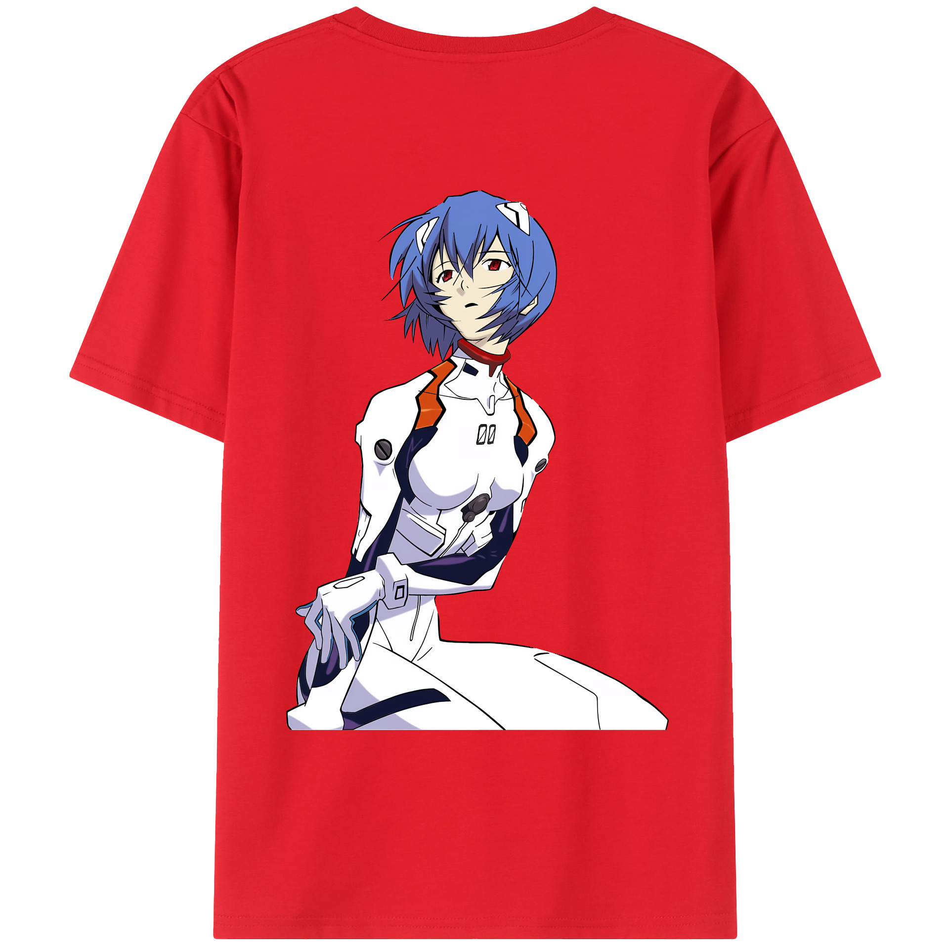 （画像用） EVA 新世紀エヴァンゲリオン 綿100％ メンズ半袖Tシャツ（バックプリント） 通気性