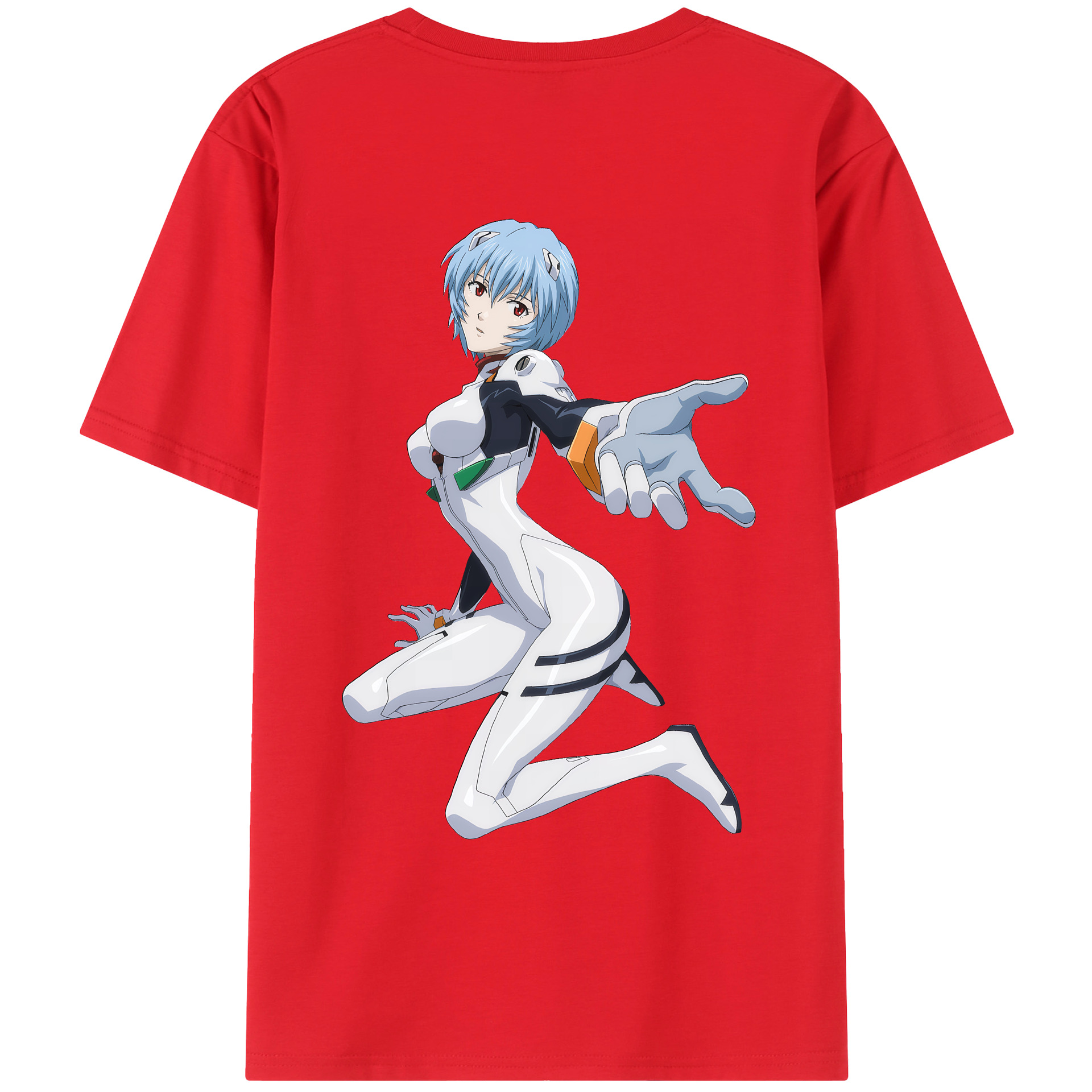 （画像用） EVA 新世紀エヴァンゲリオン 綿100％ メンズ半袖Tシャツ（バックプリント） 通気性