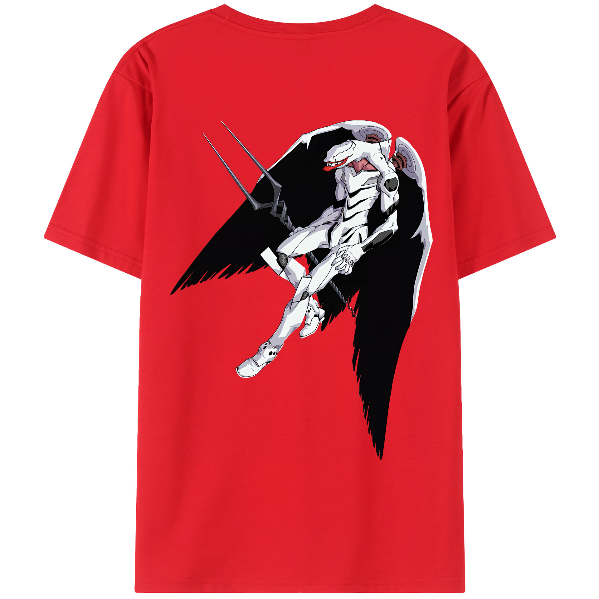 （画像用） EVA 新世紀エヴァンゲリオン 綿100％ メンズ半袖Tシャツ（バックプリント） 通気性