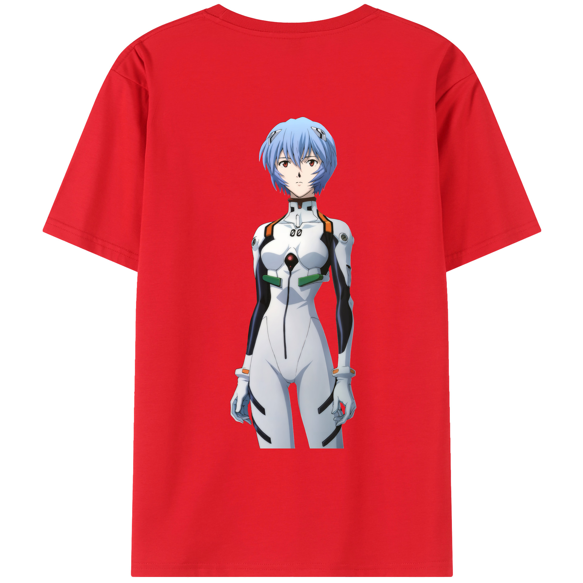 （画像用） EVA 新世紀エヴァンゲリオン 綿100％ メンズ半袖Tシャツ（バックプリント） 通気性