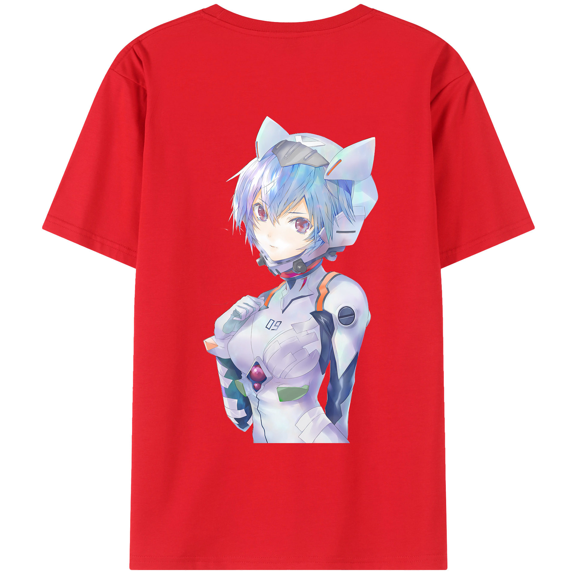 （画像用） EVA 新世紀エヴァンゲリオン 綿100％ メンズ半袖Tシャツ（バックプリント） 通気性