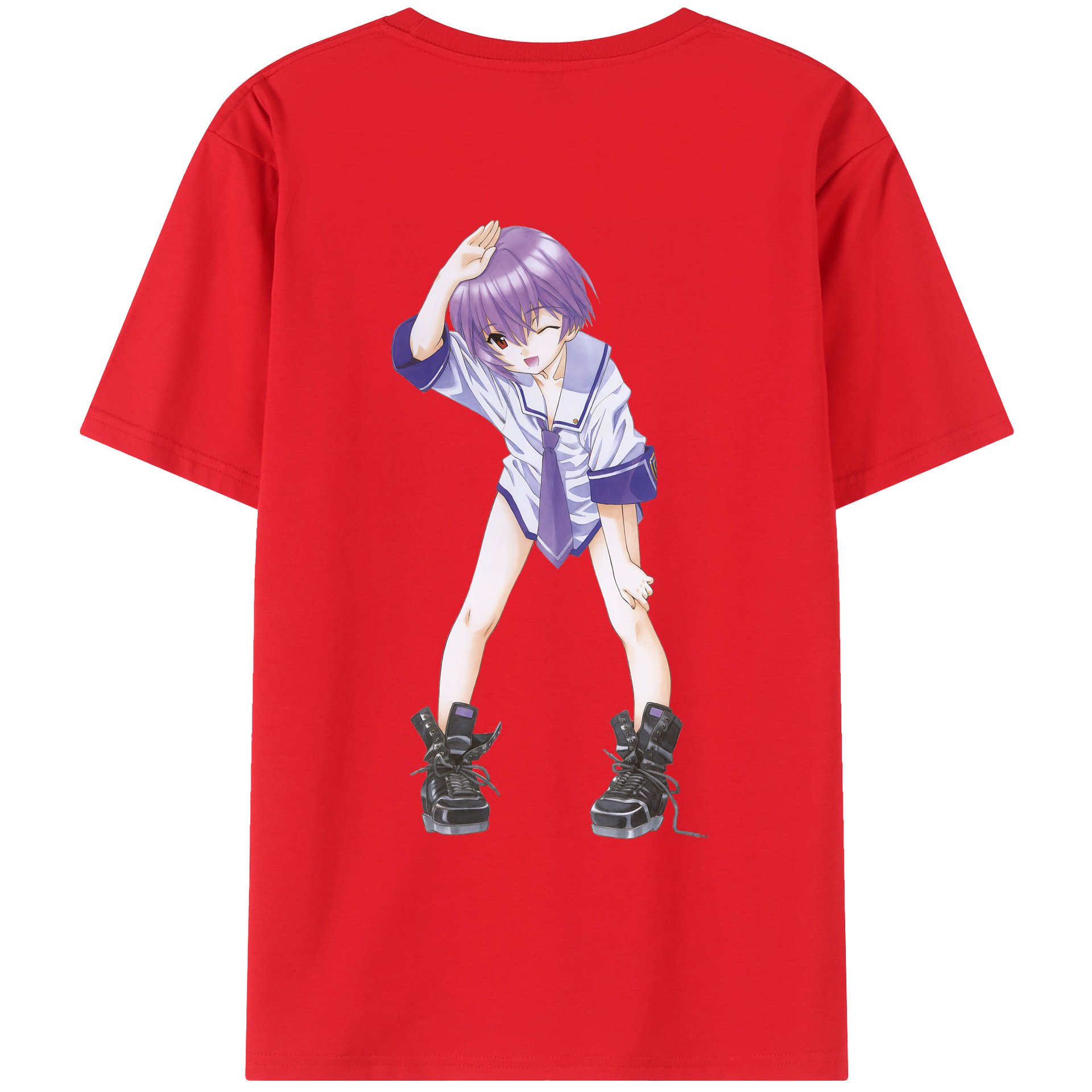 （画像用） EVA 新世紀エヴァンゲリオン 綿100％ メンズ半袖Tシャツ（バックプリント） 通気性