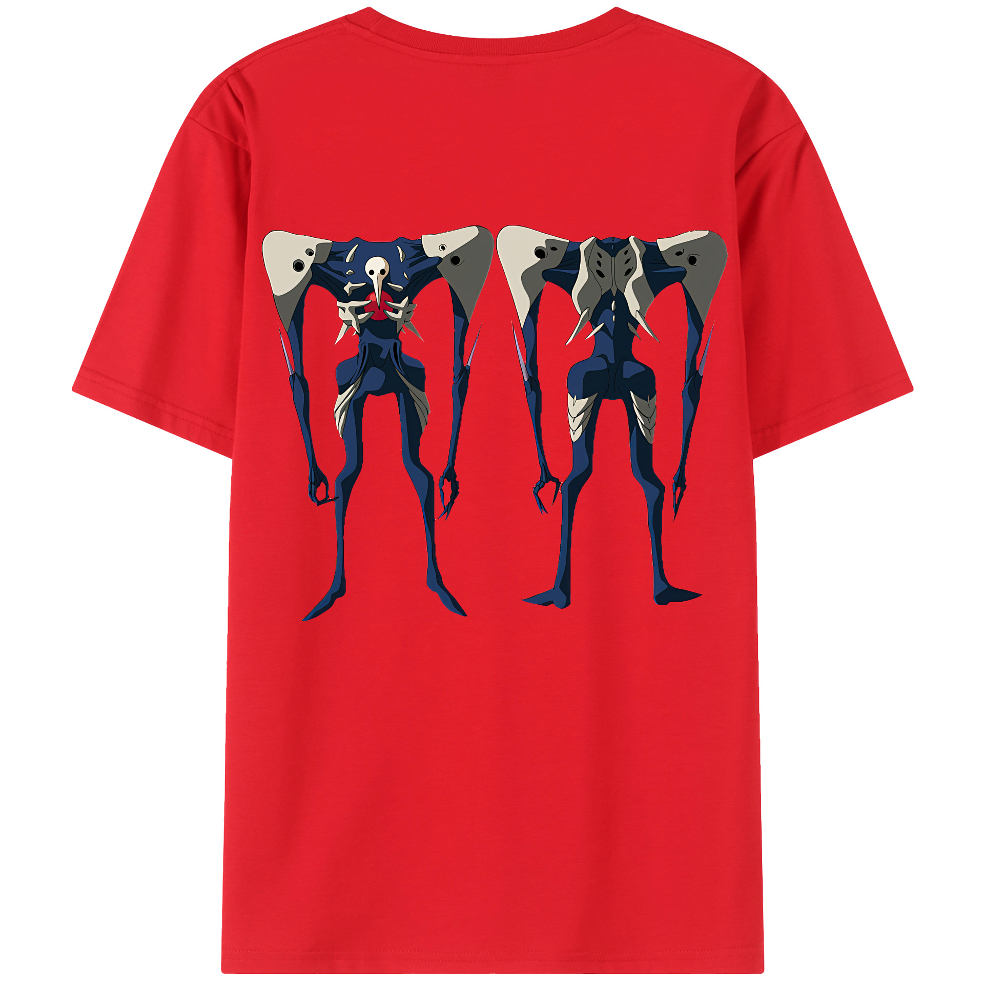 （画像用） EVA 新世紀エヴァンゲリオン 綿100％ メンズ半袖Tシャツ（バックプリント） 通気性