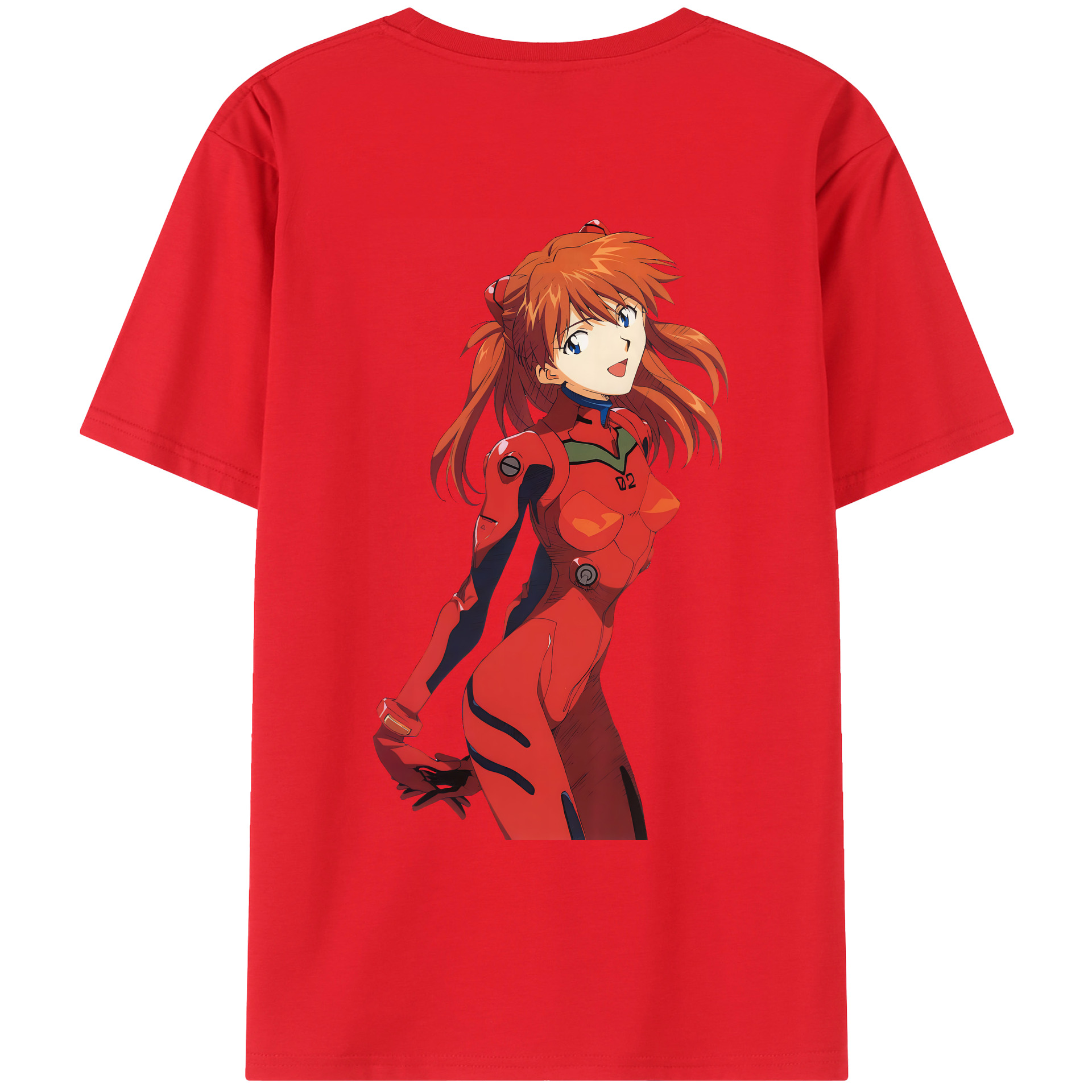 （画像用） EVA 新世紀エヴァンゲリオン 綿100％ メンズ半袖Tシャツ（バックプリント） 通気性