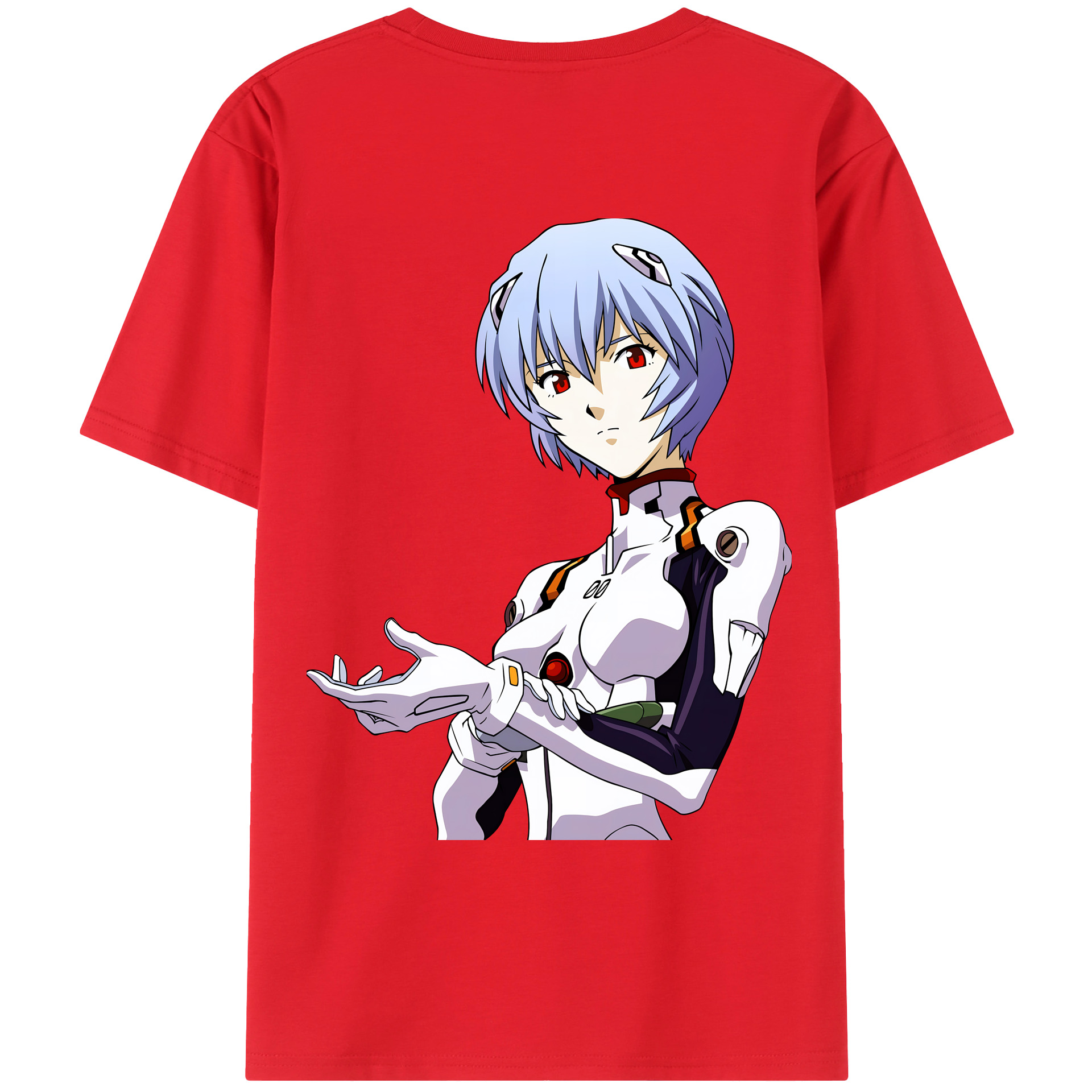 （画像用） EVA 新世紀エヴァンゲリオン 綿100％ メンズ半袖Tシャツ（バックプリント） 通気性