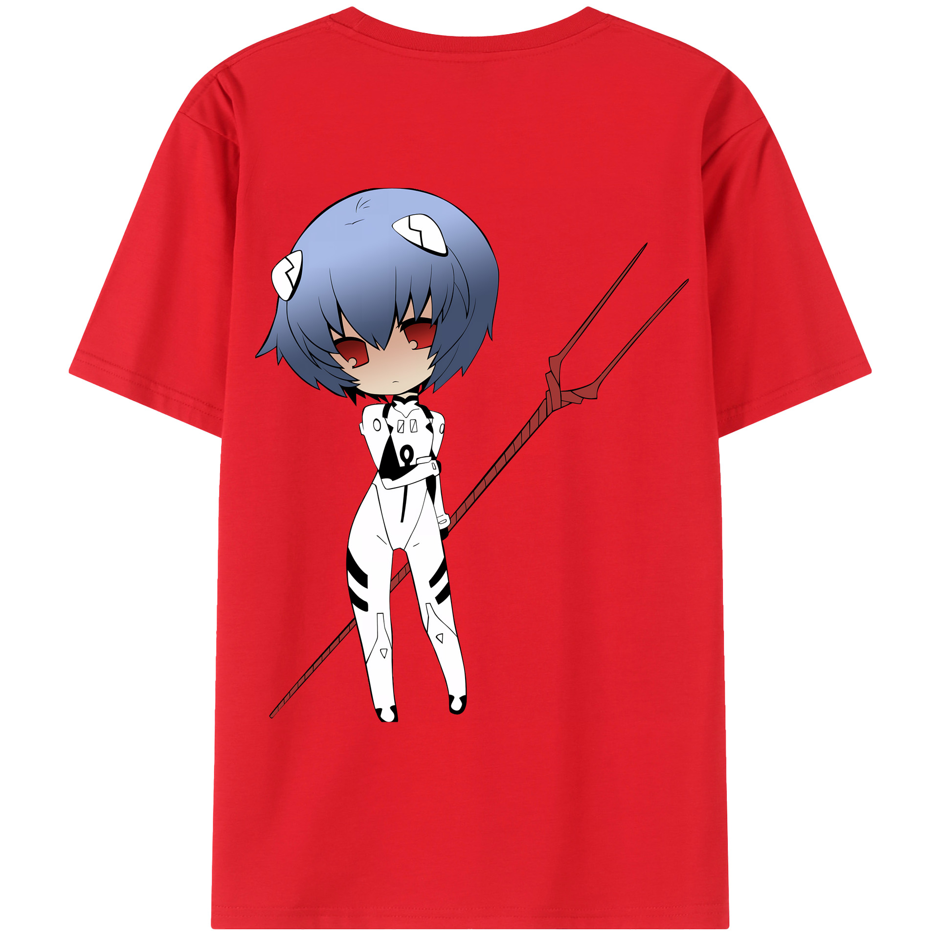（画像用） EVA 新世紀エヴァンゲリオン 綿100％ メンズ半袖Tシャツ（バックプリント） 通気性