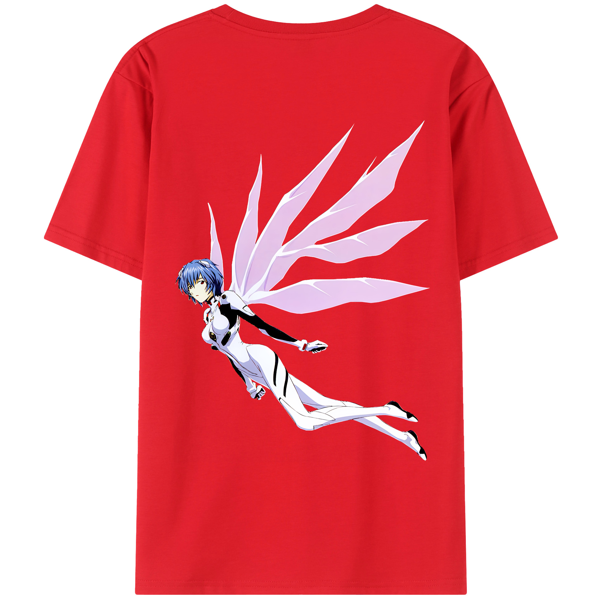 （画像用） EVA 新世紀エヴァンゲリオン 綿100％ メンズ半袖Tシャツ（バックプリント） 通気性