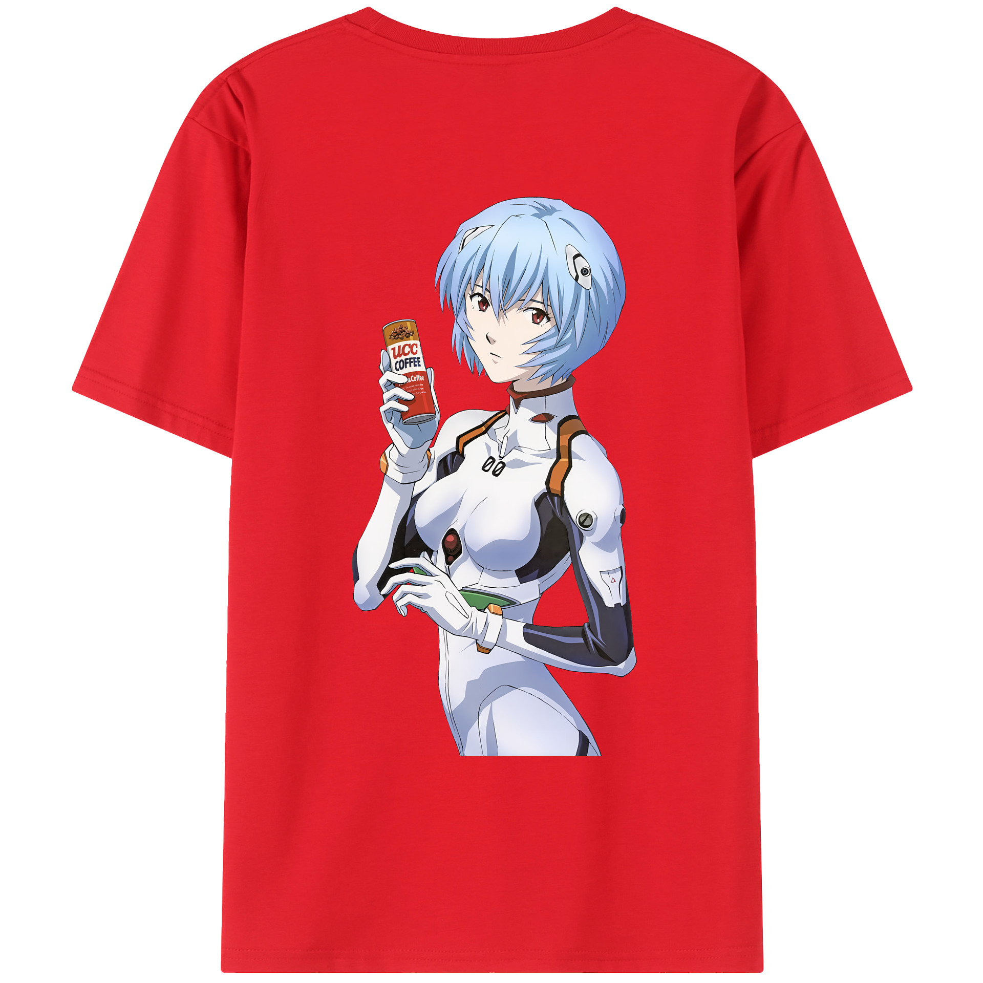 （画像用） EVA 新世紀エヴァンゲリオン 綿100％ メンズ半袖Tシャツ（バックプリント） 通気性