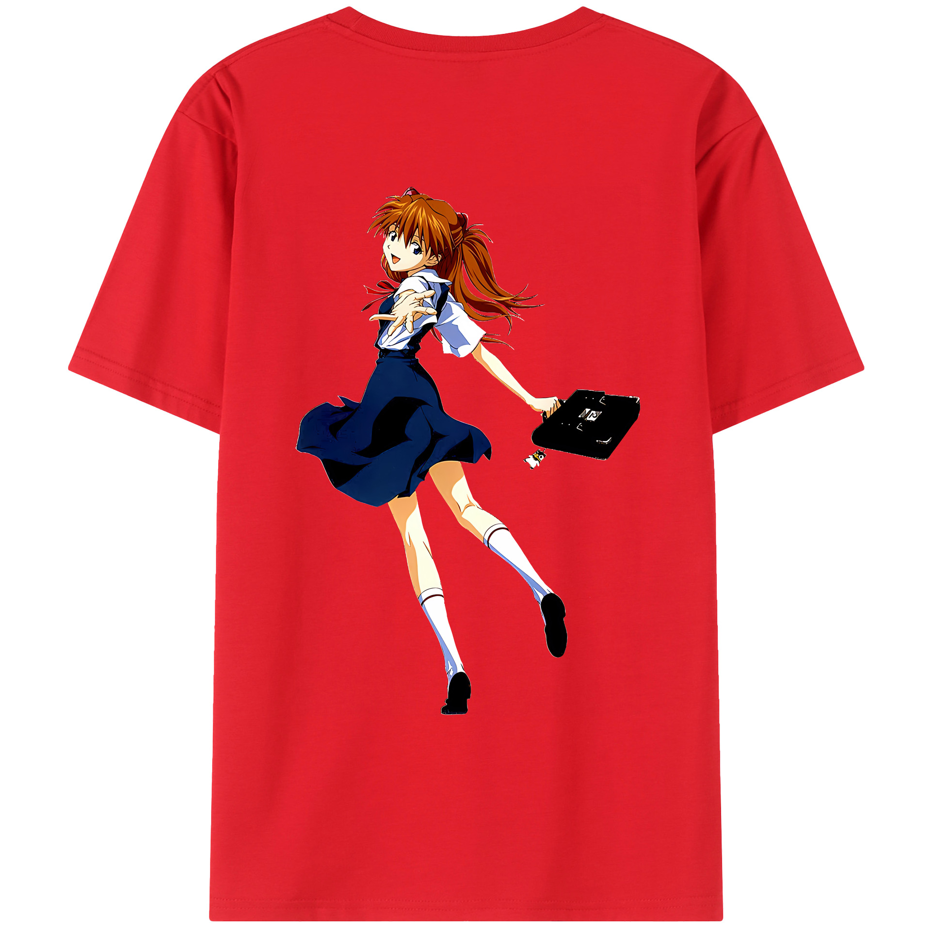 （画像用） EVA 新世紀エヴァンゲリオン 綿100％ メンズ半袖Tシャツ（バックプリント） 通気性