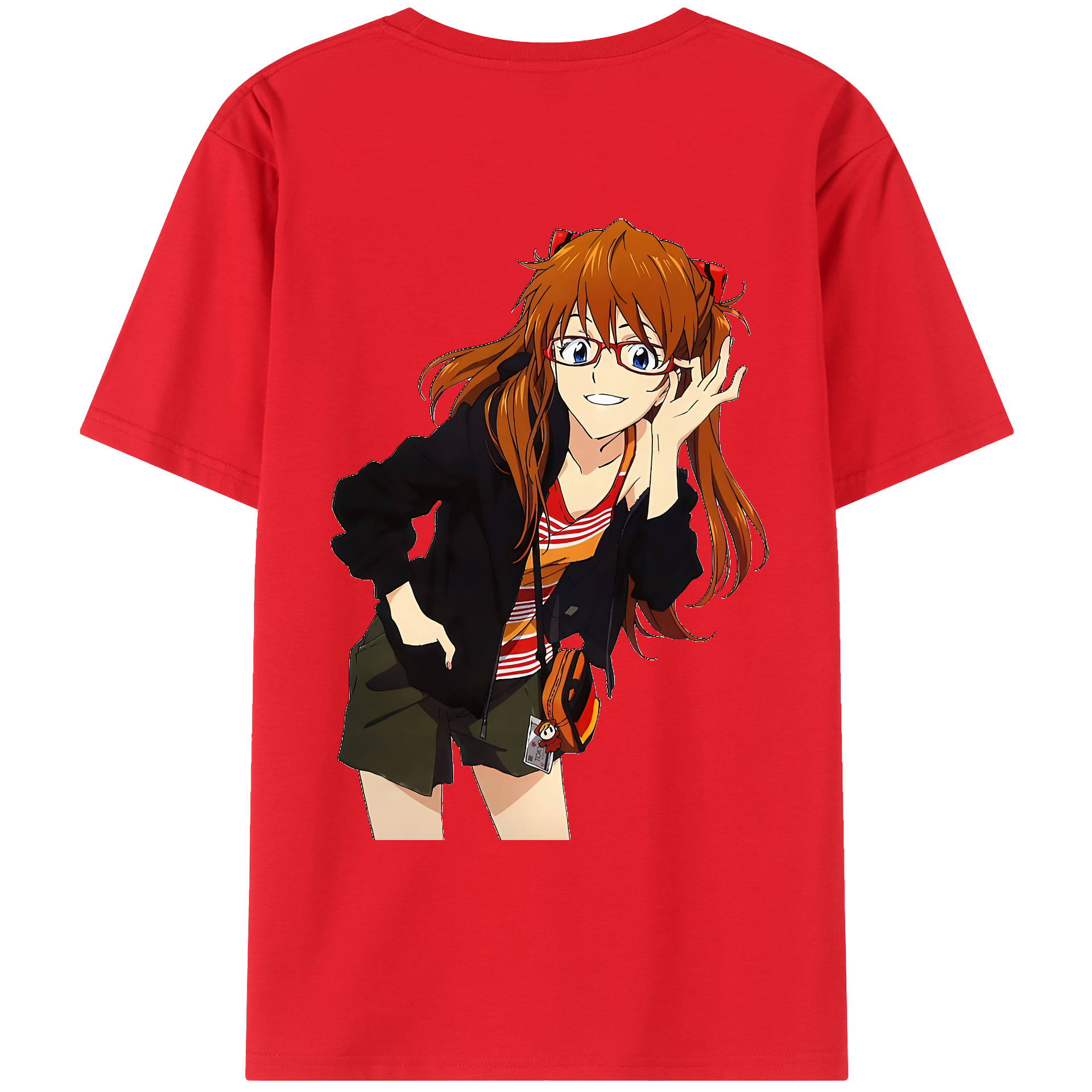（画像用） EVA 新世紀エヴァンゲリオン 綿100％ メンズ半袖Tシャツ（バックプリント） 通気性