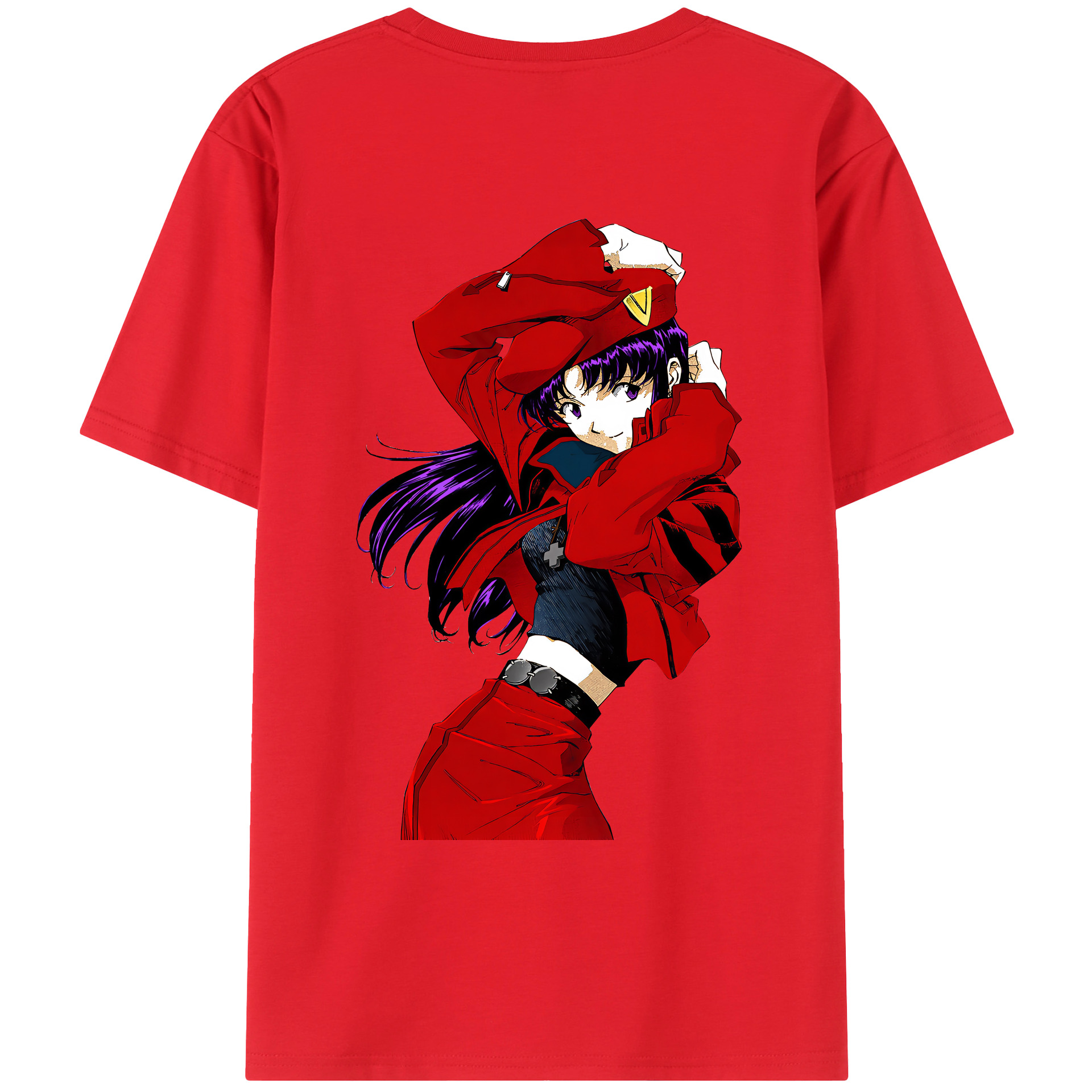 （画像用） EVA 新世紀エヴァンゲリオン 綿100％ メンズ半袖Tシャツ（バックプリント） 通気性