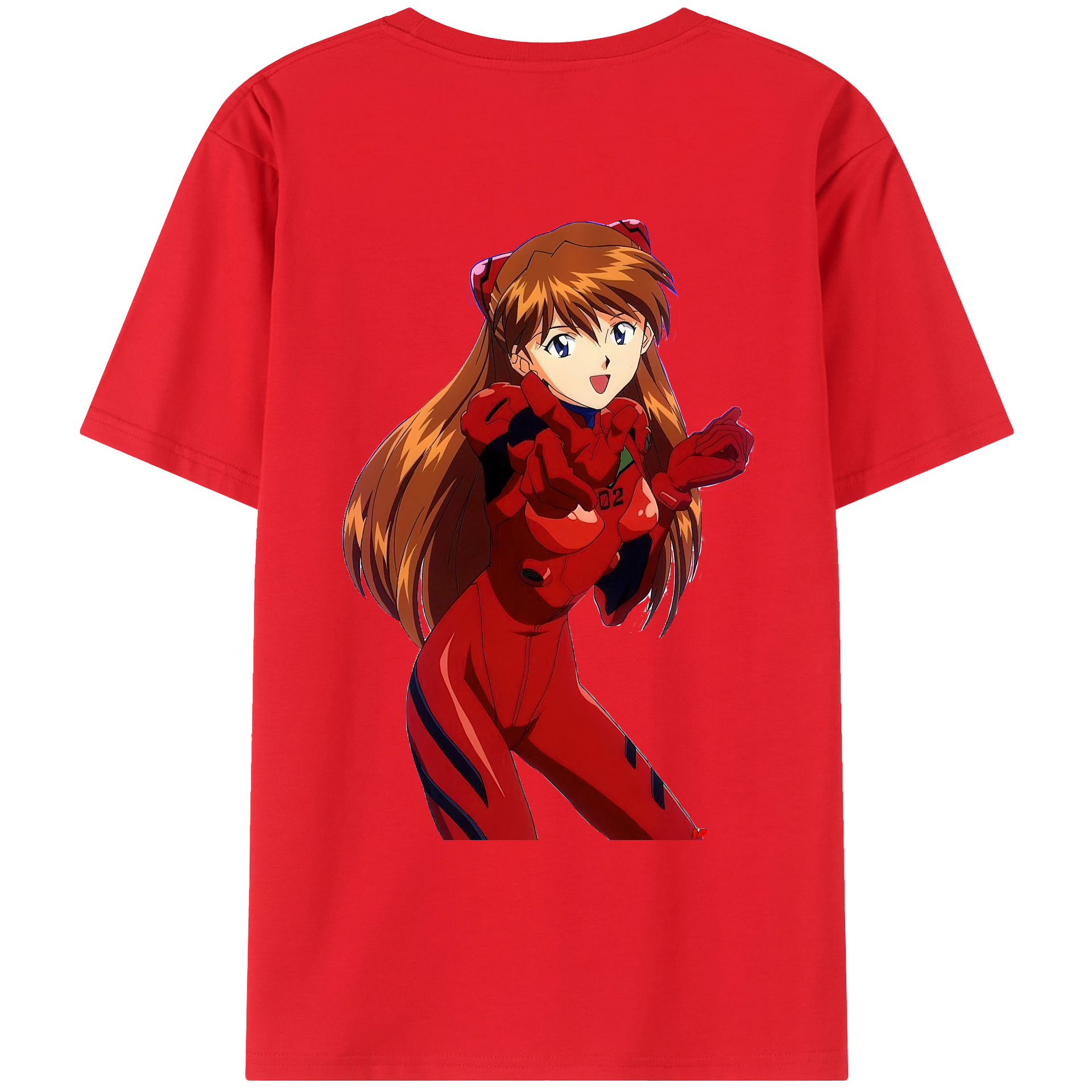 （画像用） EVA 新世紀エヴァンゲリオン 綿100％ メンズ半袖Tシャツ（バックプリント） 通気性