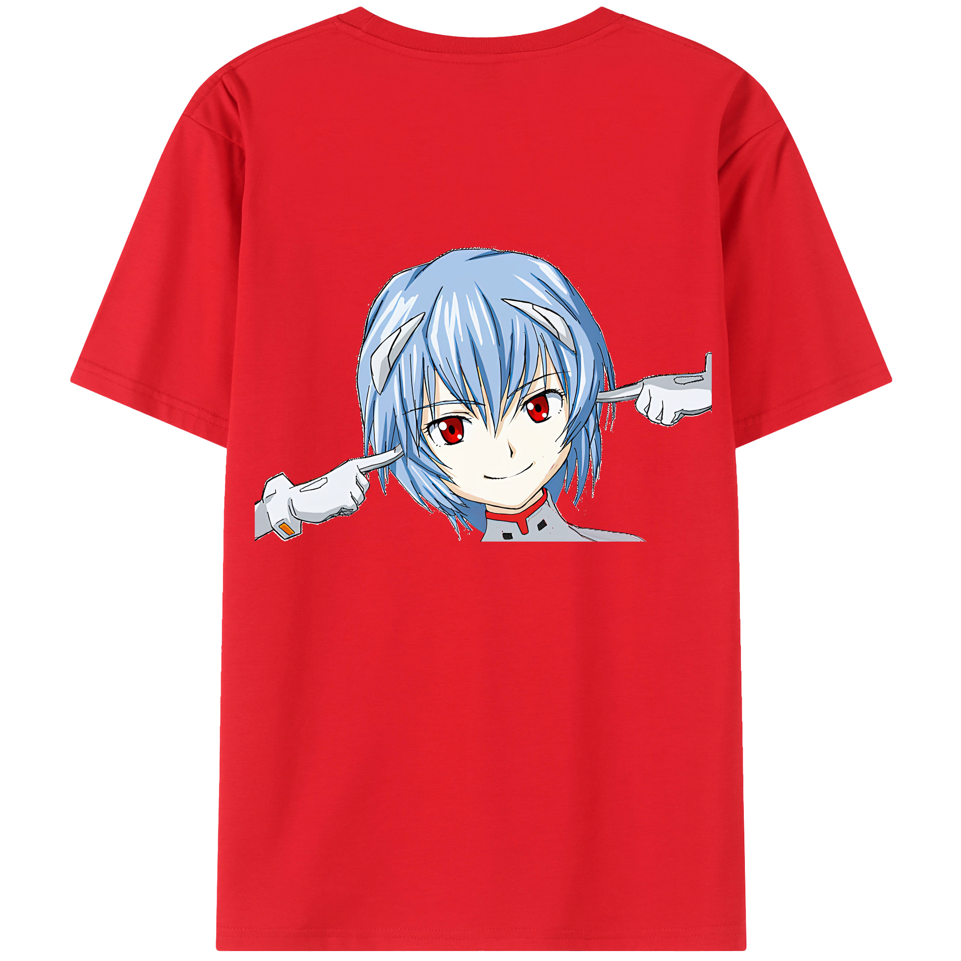 （画像用） EVA 新世紀エヴァンゲリオン 綿100％ メンズ半袖Tシャツ（バックプリント） 通気性