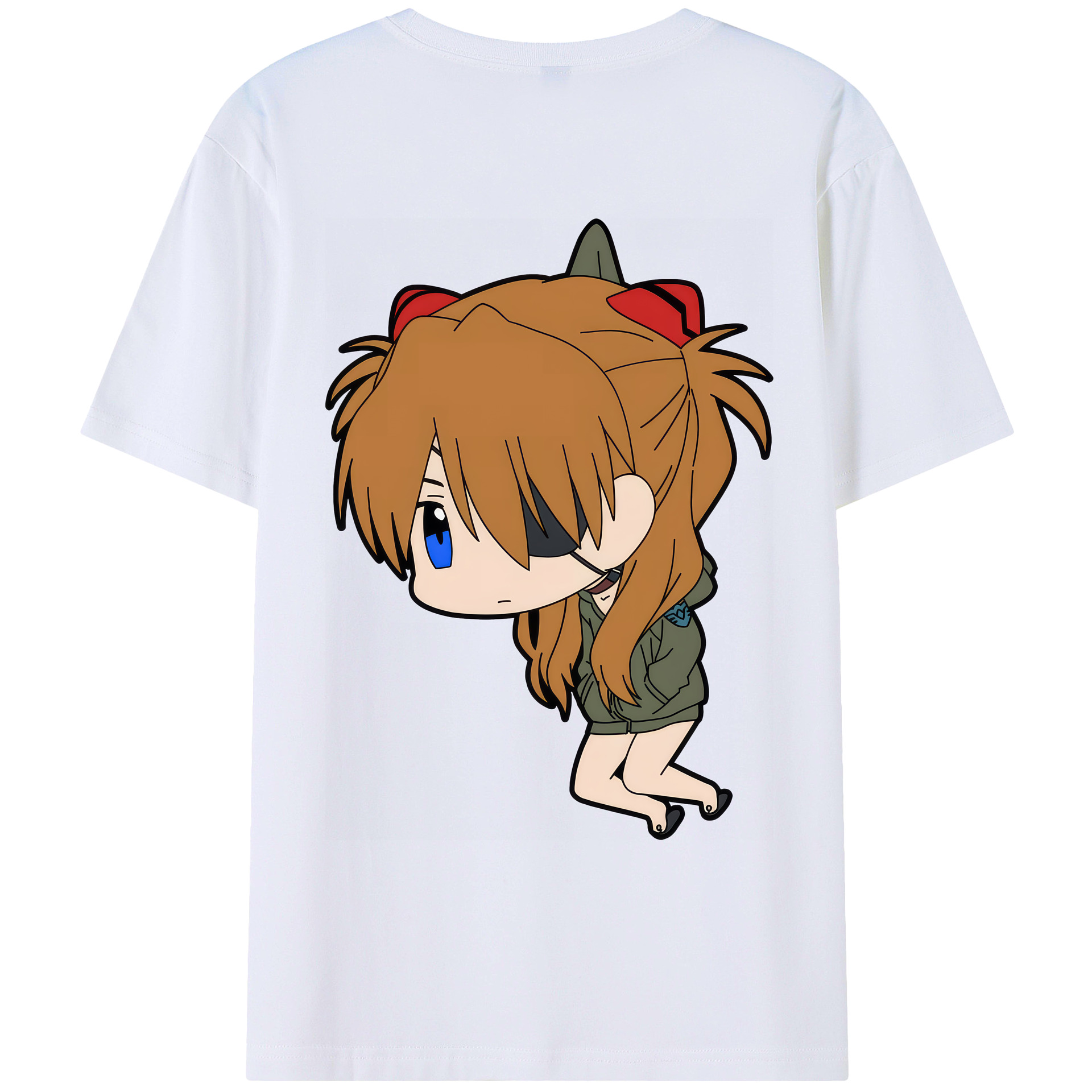 （画像用） EVA 新世紀エヴァンゲリオン 綿100％ メンズ半袖Tシャツ（バックプリント） 通気性