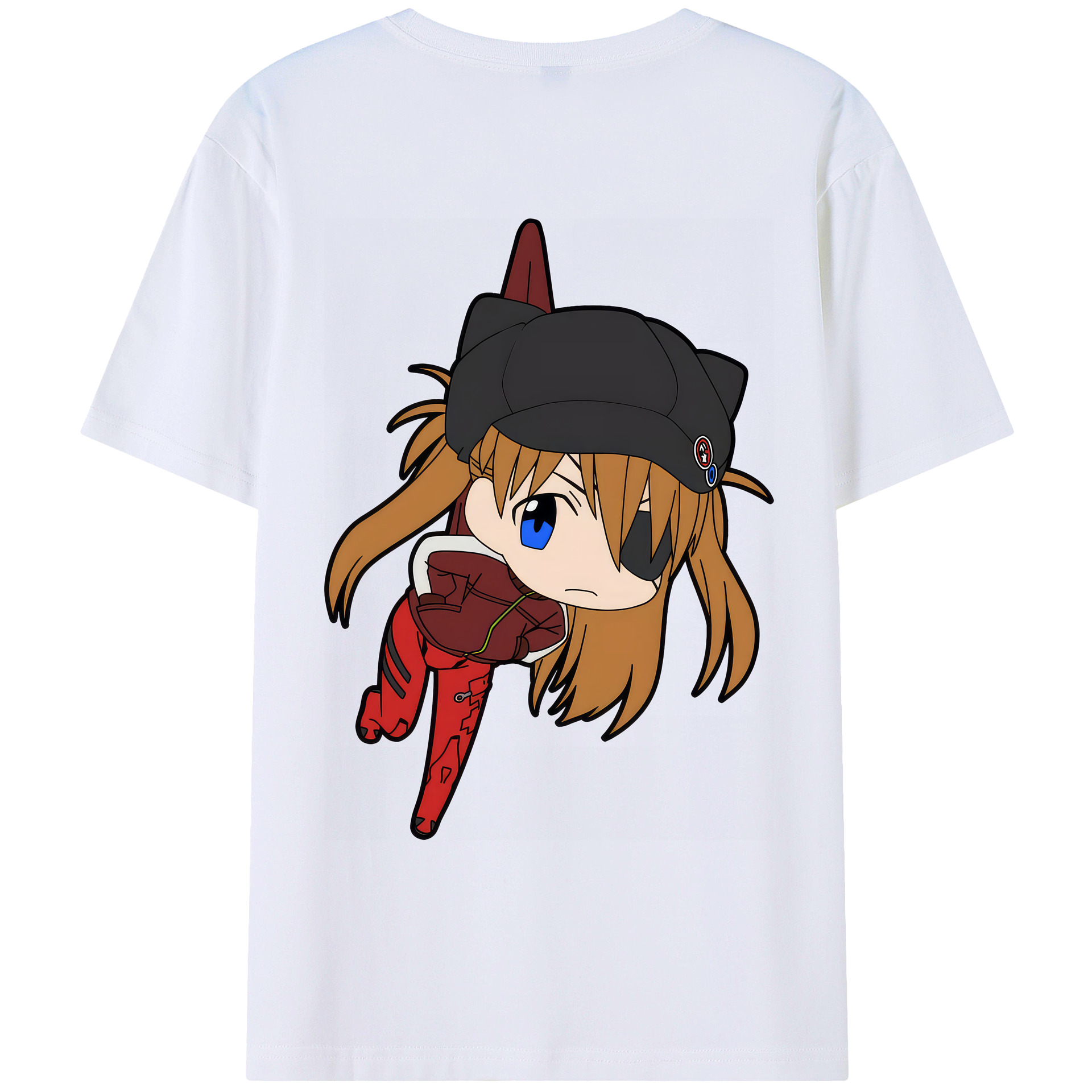 （画像用） EVA 新世紀エヴァンゲリオン 綿100％ メンズ半袖Tシャツ（バックプリント） 通気性