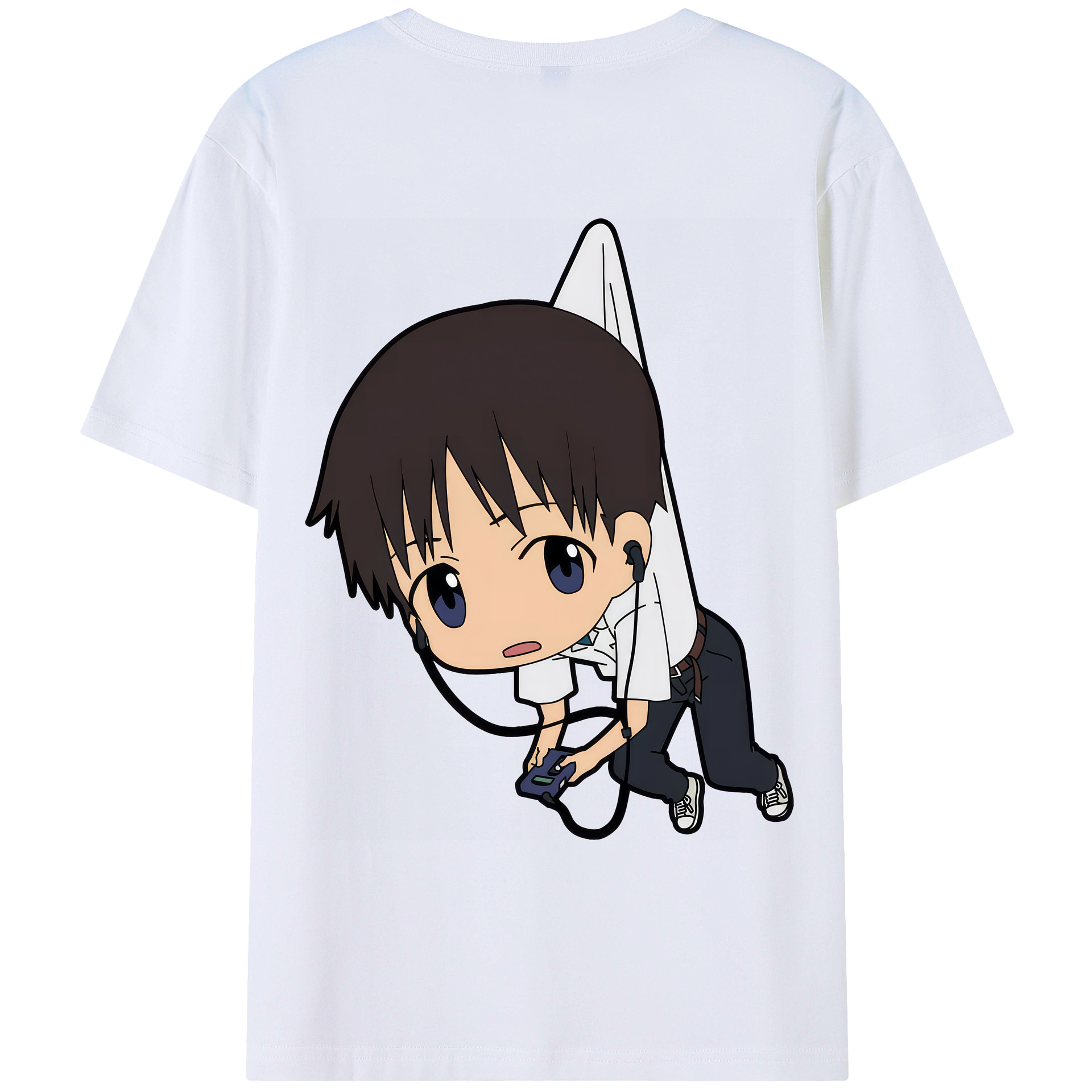 （画像用） EVA 新世紀エヴァンゲリオン 綿100％ メンズ半袖Tシャツ（バックプリント） 通気性