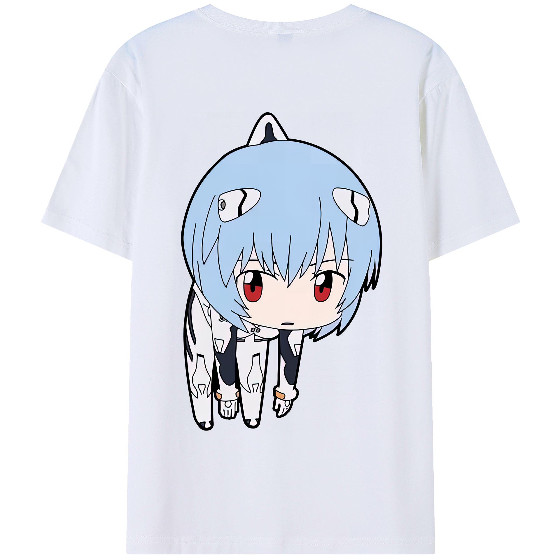 （画像用） EVA 新世紀エヴァンゲリオン 綿100％ メンズ半袖Tシャツ（バックプリント） 通気性
