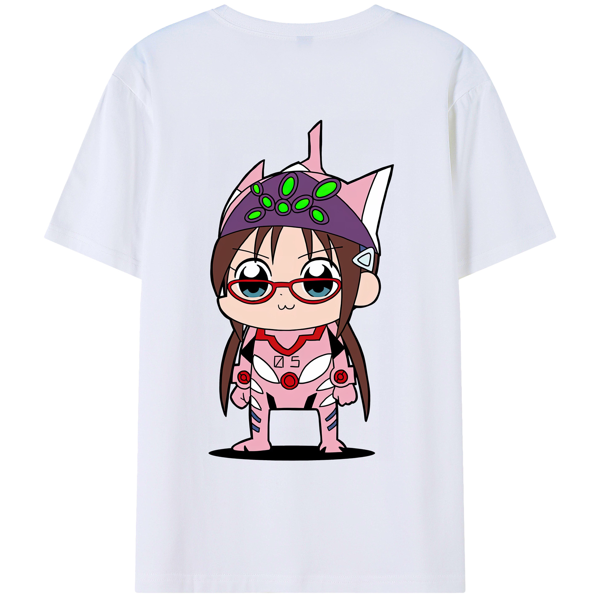 （画像用） EVA 新世紀エヴァンゲリオン 綿100％ メンズ半袖Tシャツ（バックプリント） 通気性