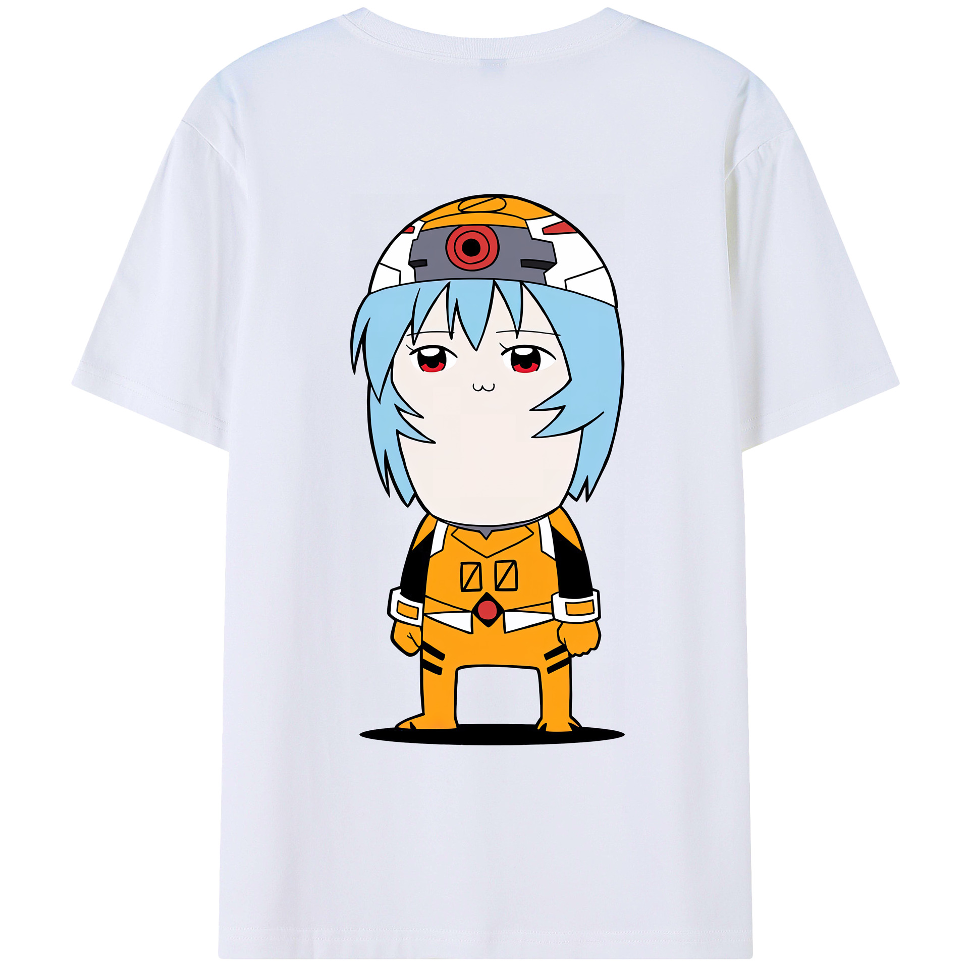 （画像用） EVA 新世紀エヴァンゲリオン 綿100％ メンズ半袖Tシャツ（バックプリント） 通気性