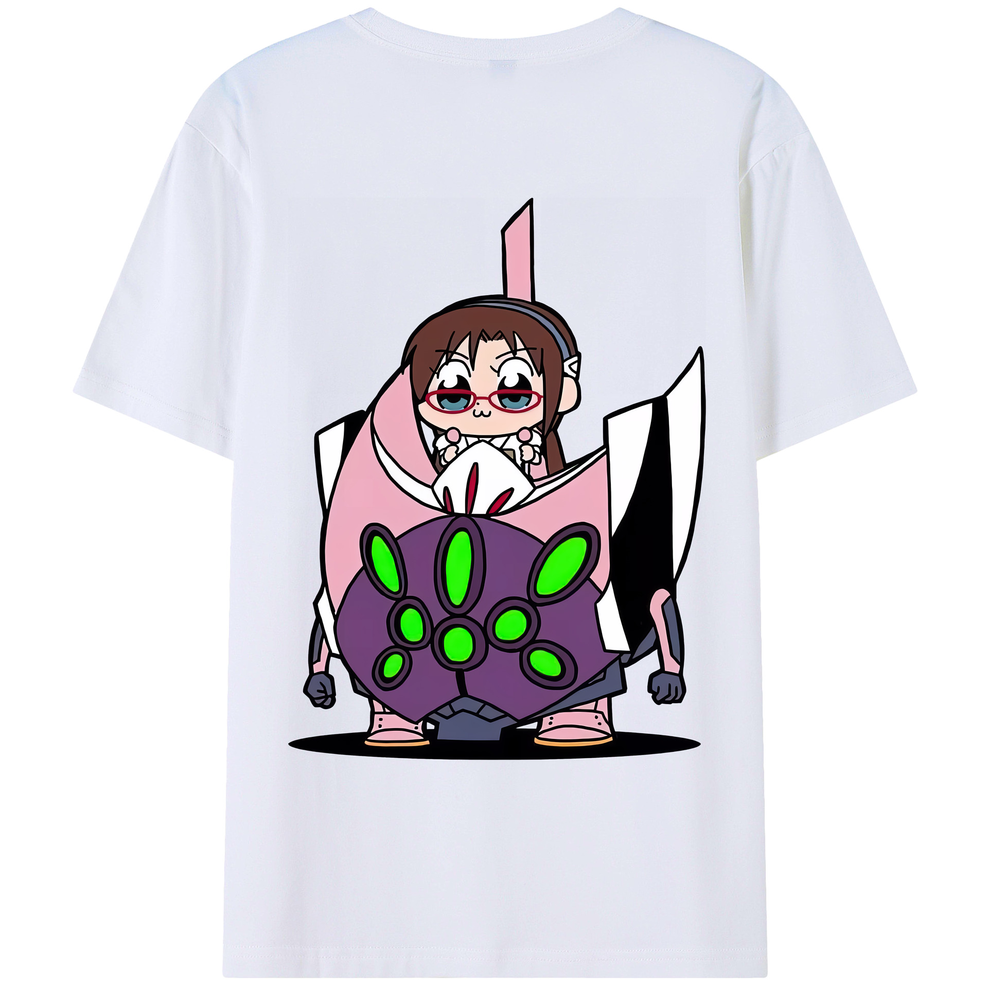 （画像用） EVA 新世紀エヴァンゲリオン 綿100％ メンズ半袖Tシャツ（バックプリント） 通気性