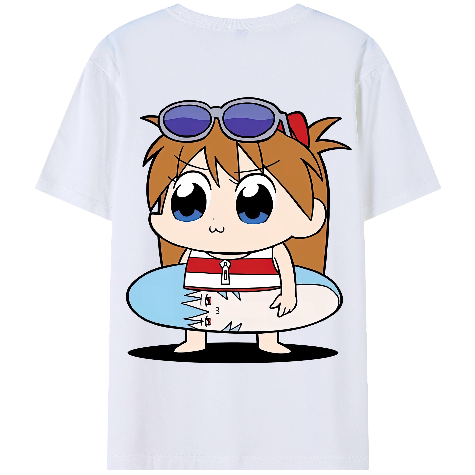 （画像用） EVA 新世紀エヴァンゲリオン 綿100％ メンズ半袖Tシャツ（バックプリント） 通気性
