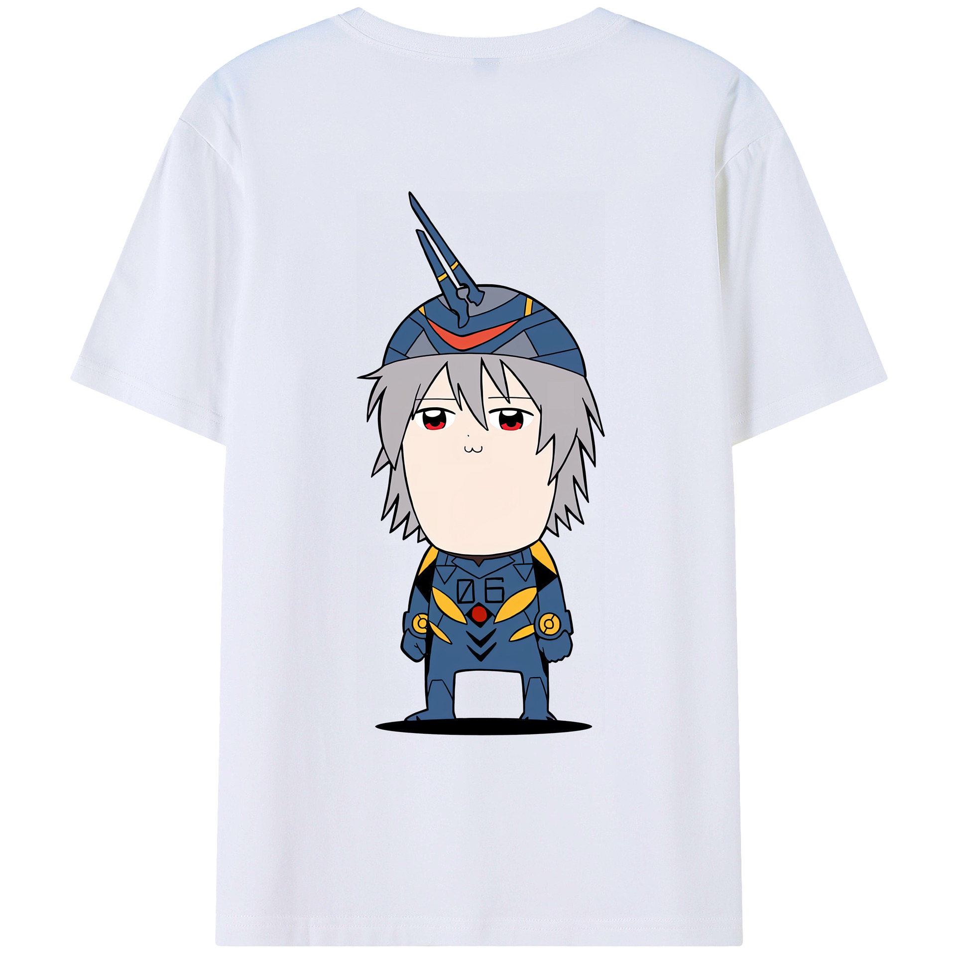 （画像用） EVA 新世紀エヴァンゲリオン 綿100％ メンズ半袖Tシャツ（バックプリント） 通気性