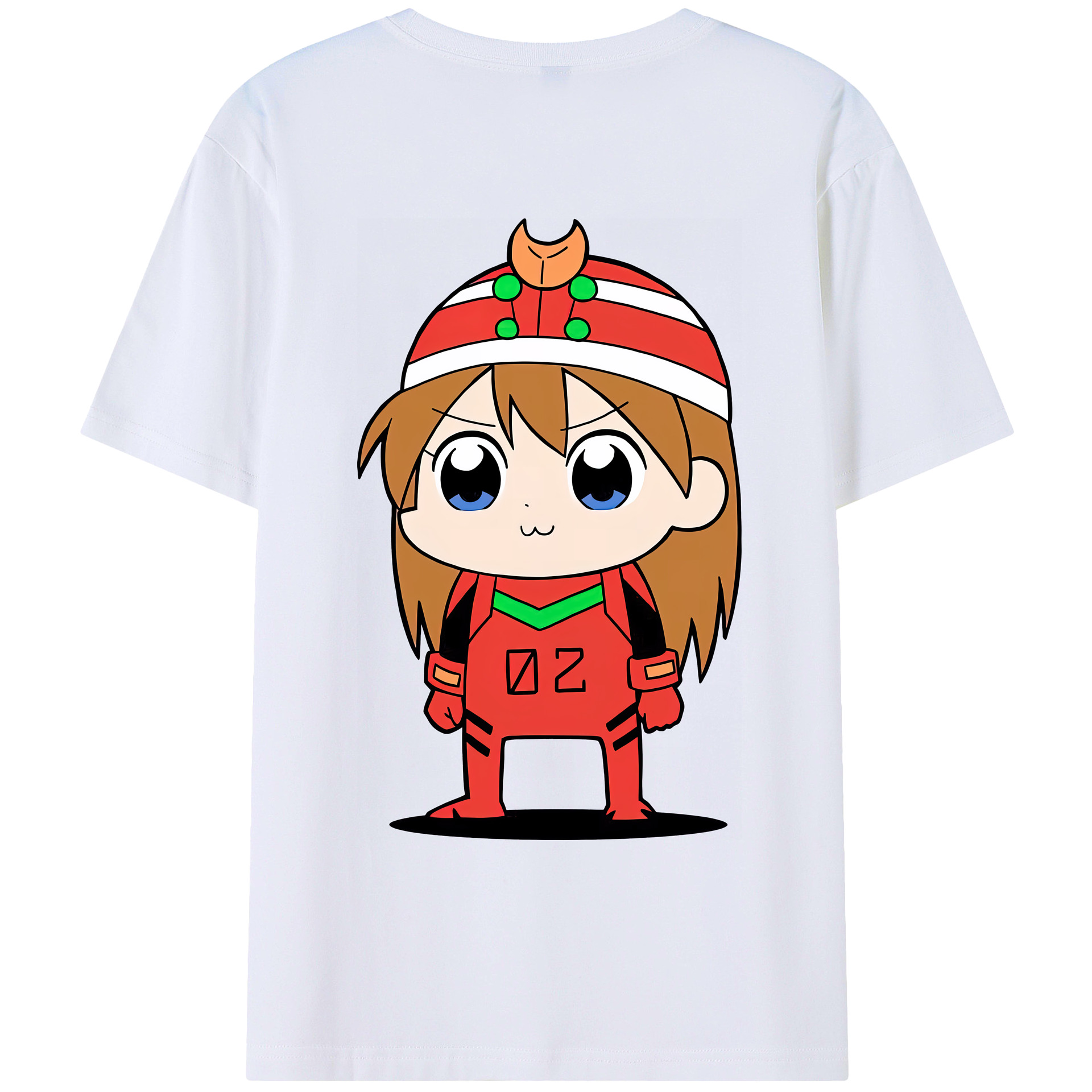 （画像用） EVA 新世紀エヴァンゲリオン 綿100％ メンズ半袖Tシャツ（バックプリント） 通気性