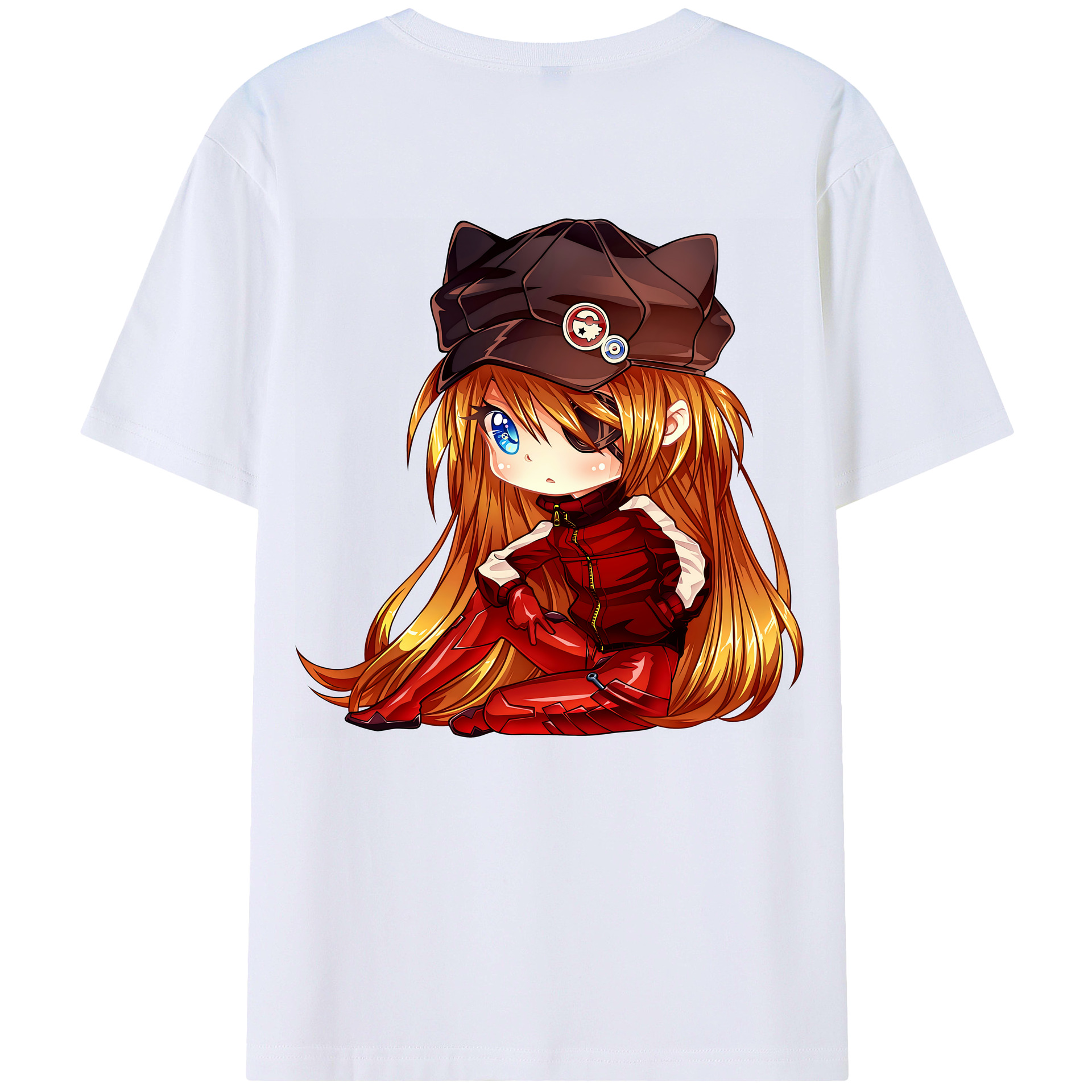 （画像用） EVA 新世紀エヴァンゲリオン 綿100％ メンズ半袖Tシャツ（バックプリント） 通気性