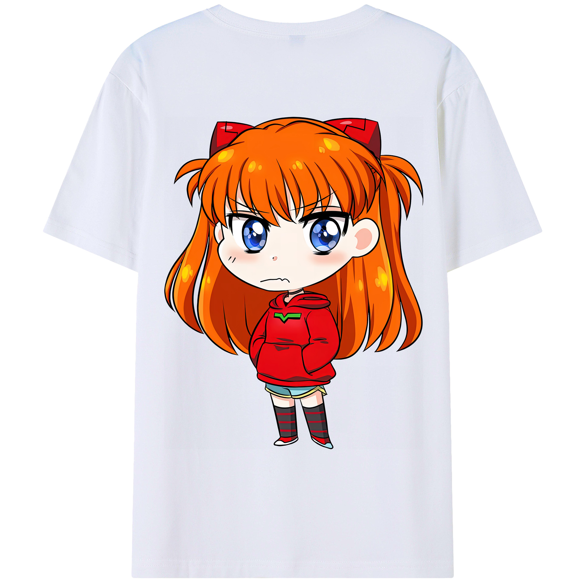 （画像用） EVA 新世紀エヴァンゲリオン 綿100％ メンズ半袖Tシャツ（バックプリント） 通気性