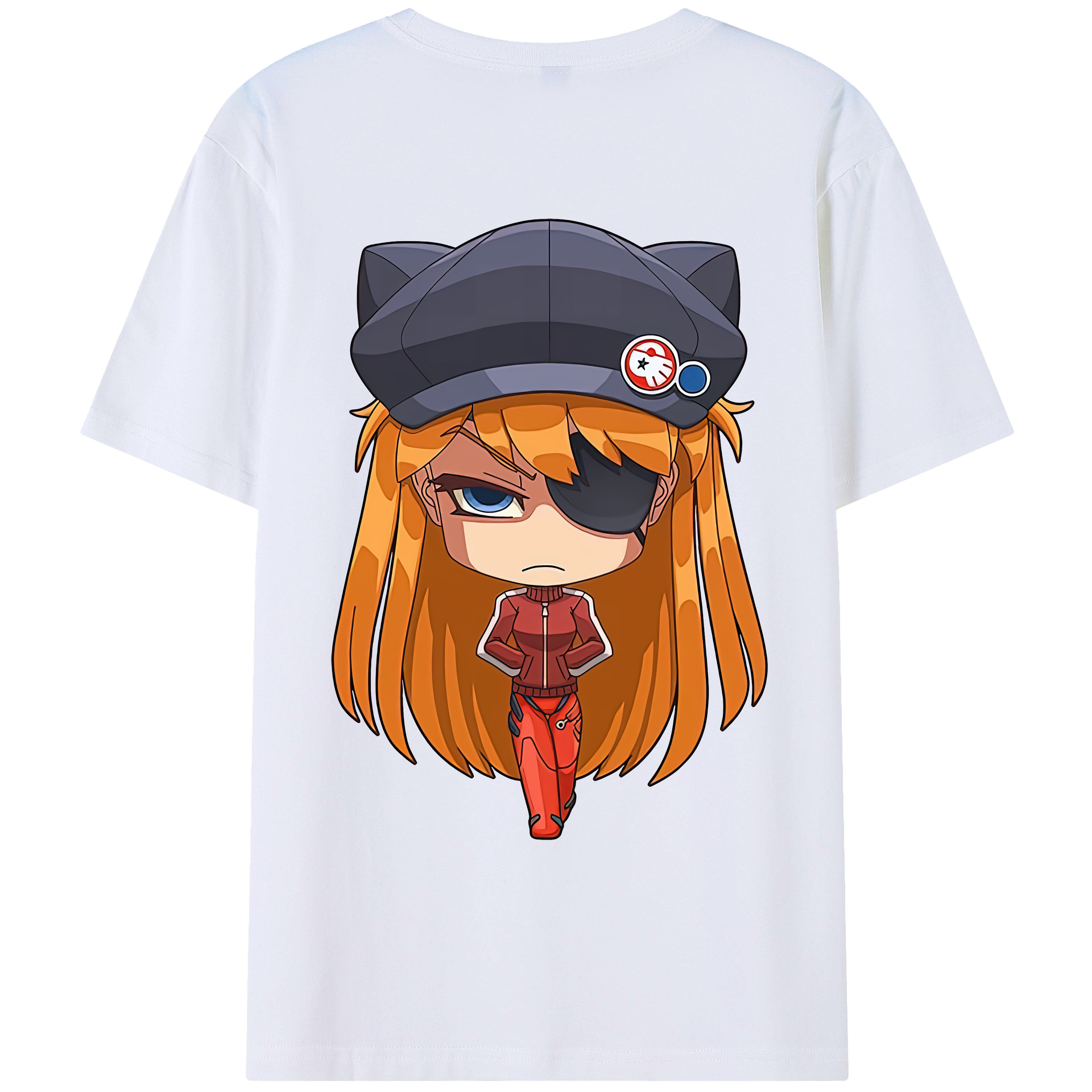 （画像用） EVA 新世紀エヴァンゲリオン 綿100％ メンズ半袖Tシャツ（バックプリント） 通気性