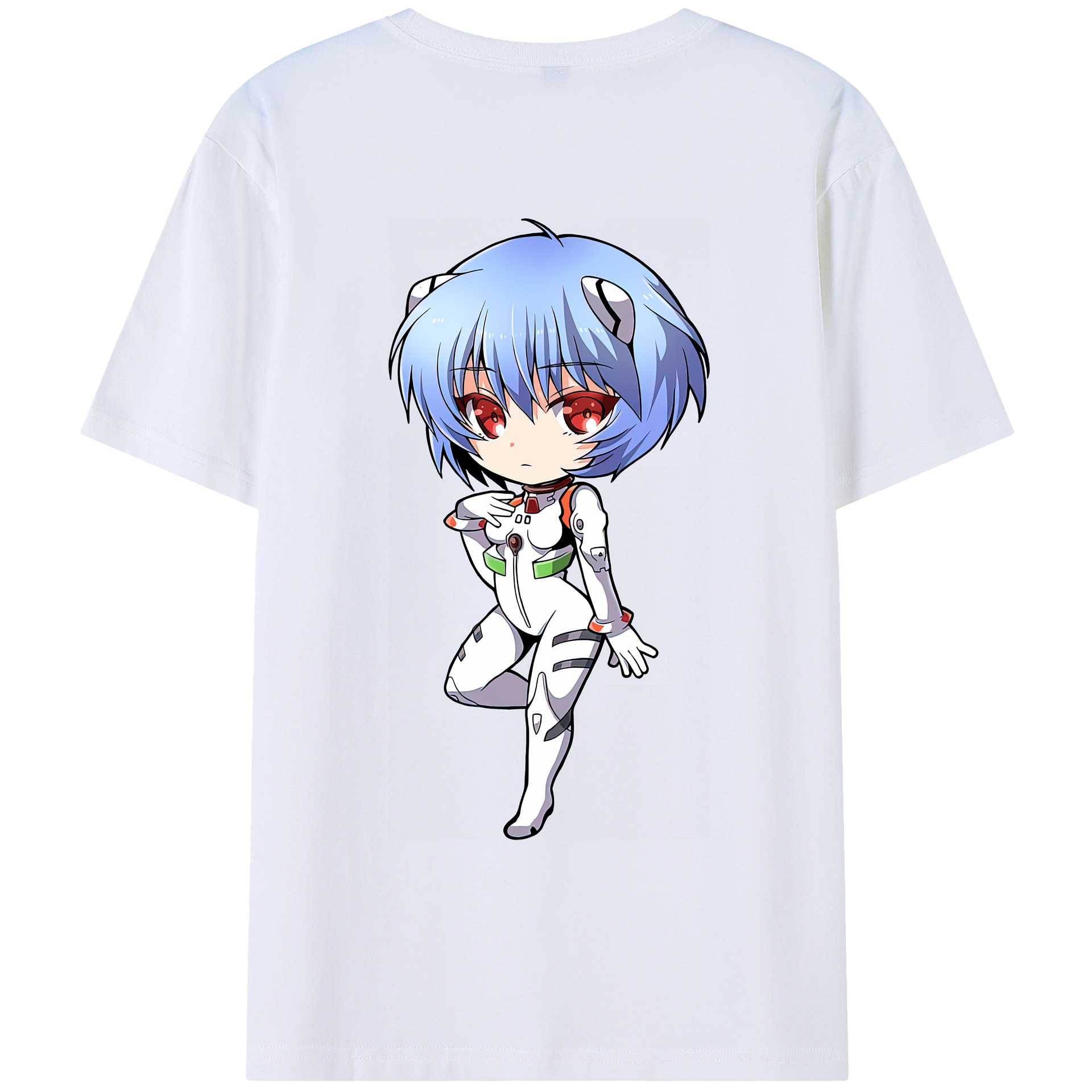 （画像用） EVA 新世紀エヴァンゲリオン 綿100％ メンズ半袖Tシャツ（バックプリント） 通気性