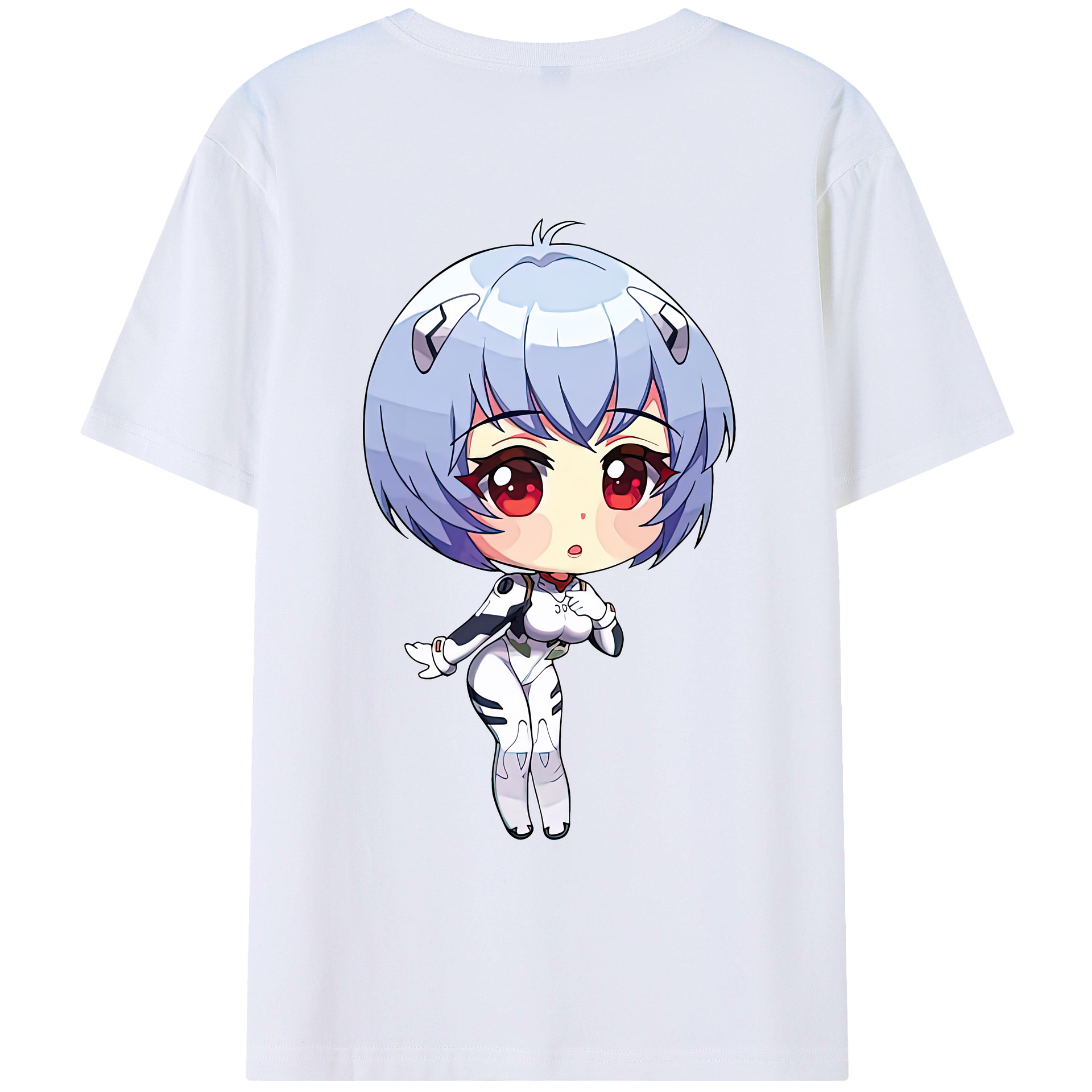 （画像用） EVA 新世紀エヴァンゲリオン 綿100％ メンズ半袖Tシャツ（バックプリント） 通気性
