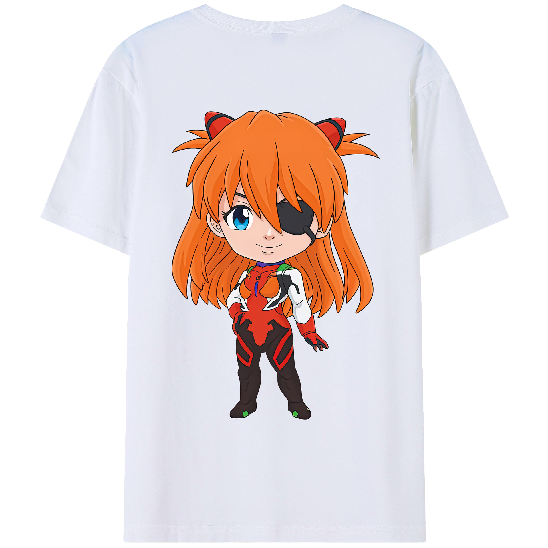 （画像用） EVA 新世紀エヴァンゲリオン 綿100％ メンズ半袖Tシャツ（バックプリント） 通気性