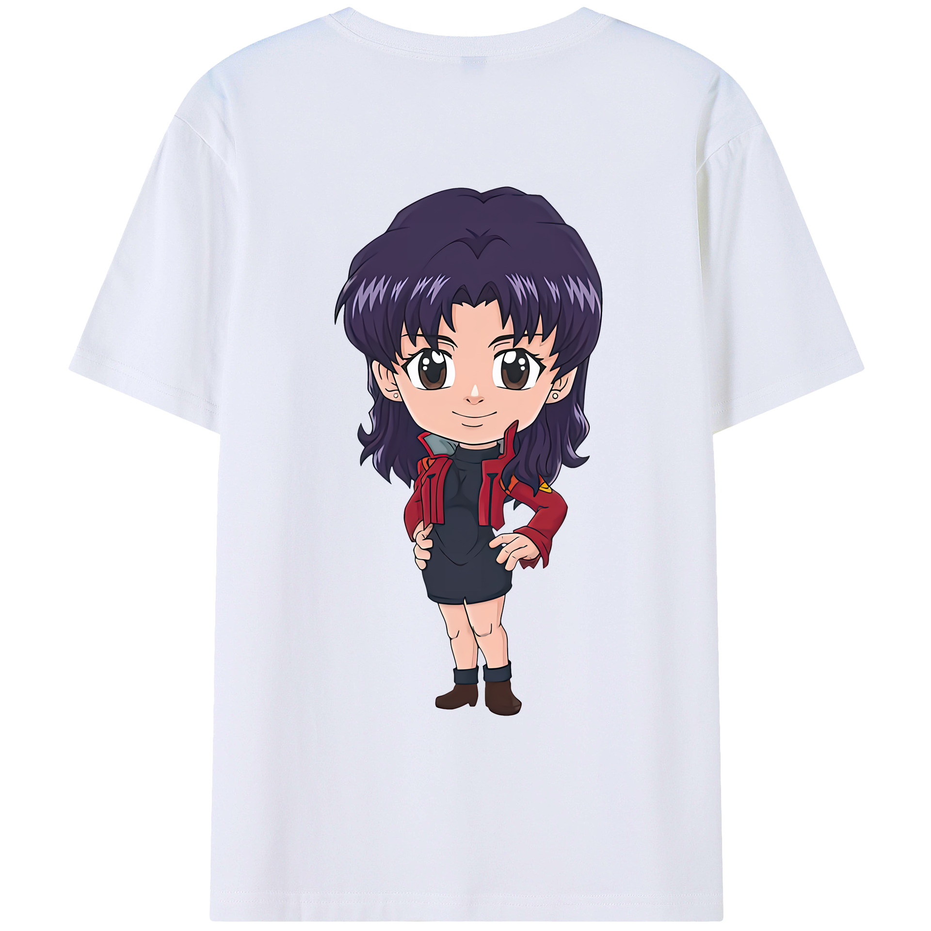 （画像用） EVA 新世紀エヴァンゲリオン 綿100％ メンズ半袖Tシャツ（バックプリント） 通気性