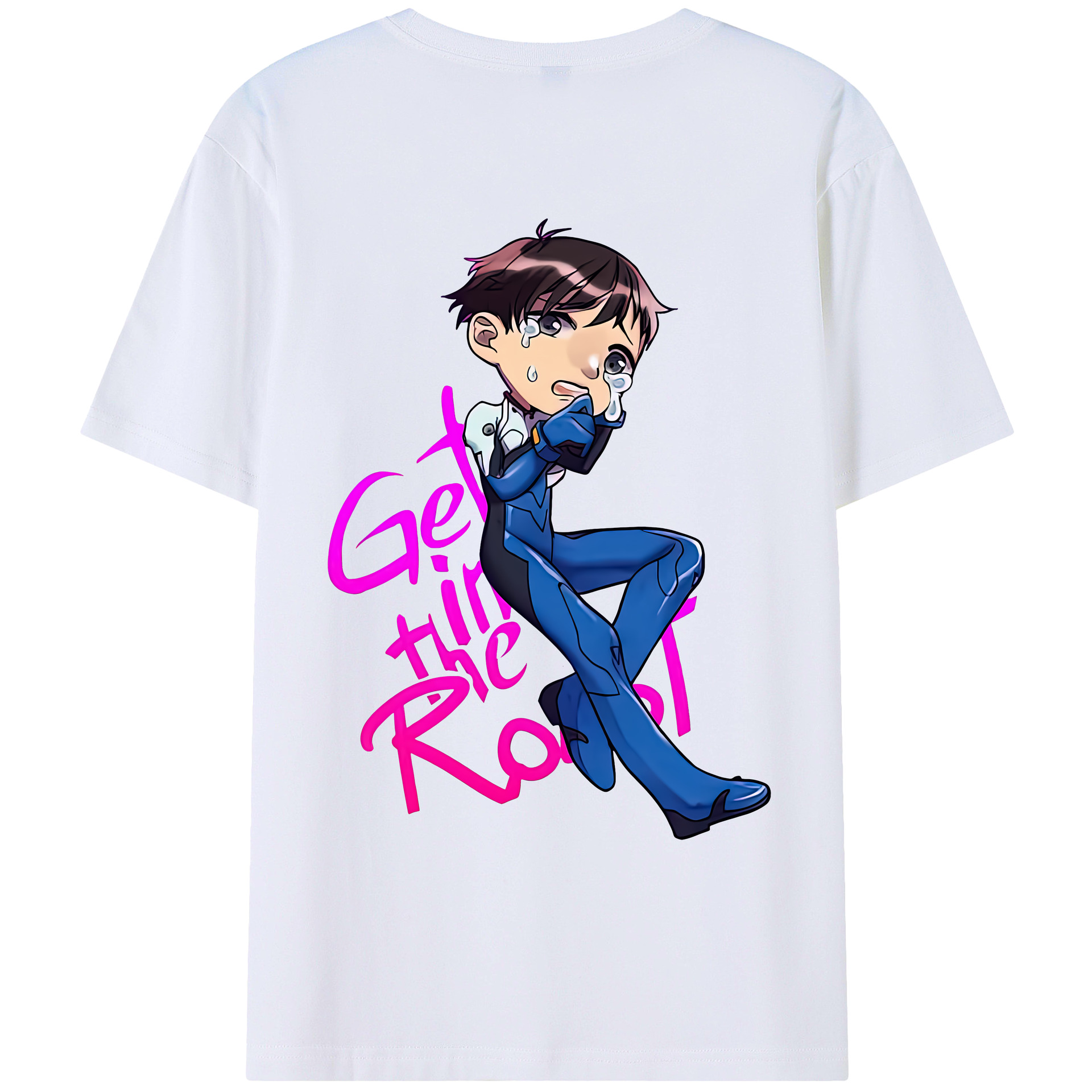 （画像用） EVA 新世紀エヴァンゲリオン 綿100％ メンズ半袖Tシャツ（バックプリント） 通気性
