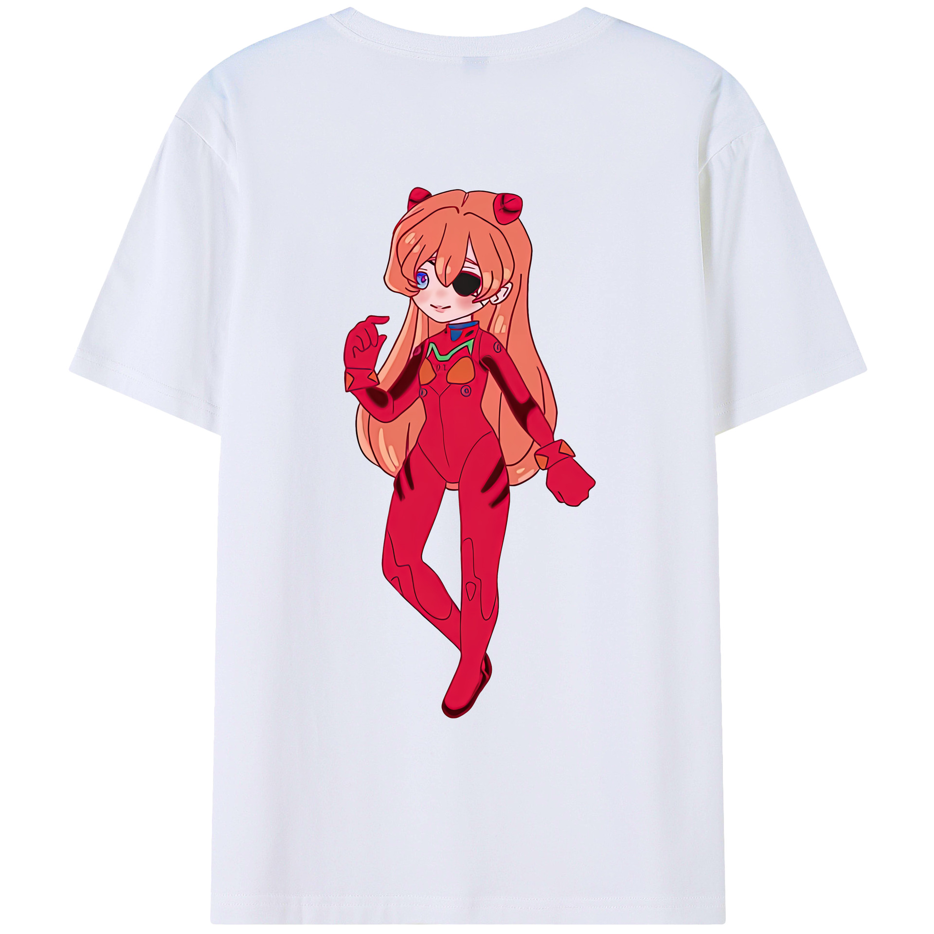 （画像用） EVA 新世紀エヴァンゲリオン 綿100％ メンズ半袖Tシャツ（バックプリント） 通気性