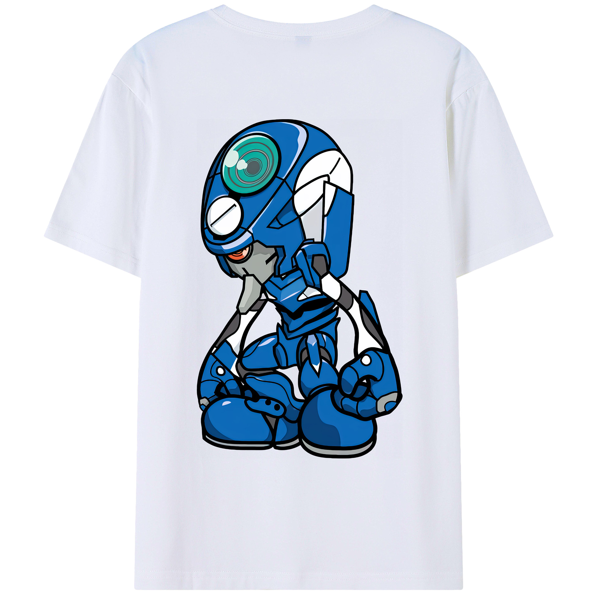 （画像用） EVA 新世紀エヴァンゲリオン 綿100％ メンズ半袖Tシャツ（バックプリント） 通気性