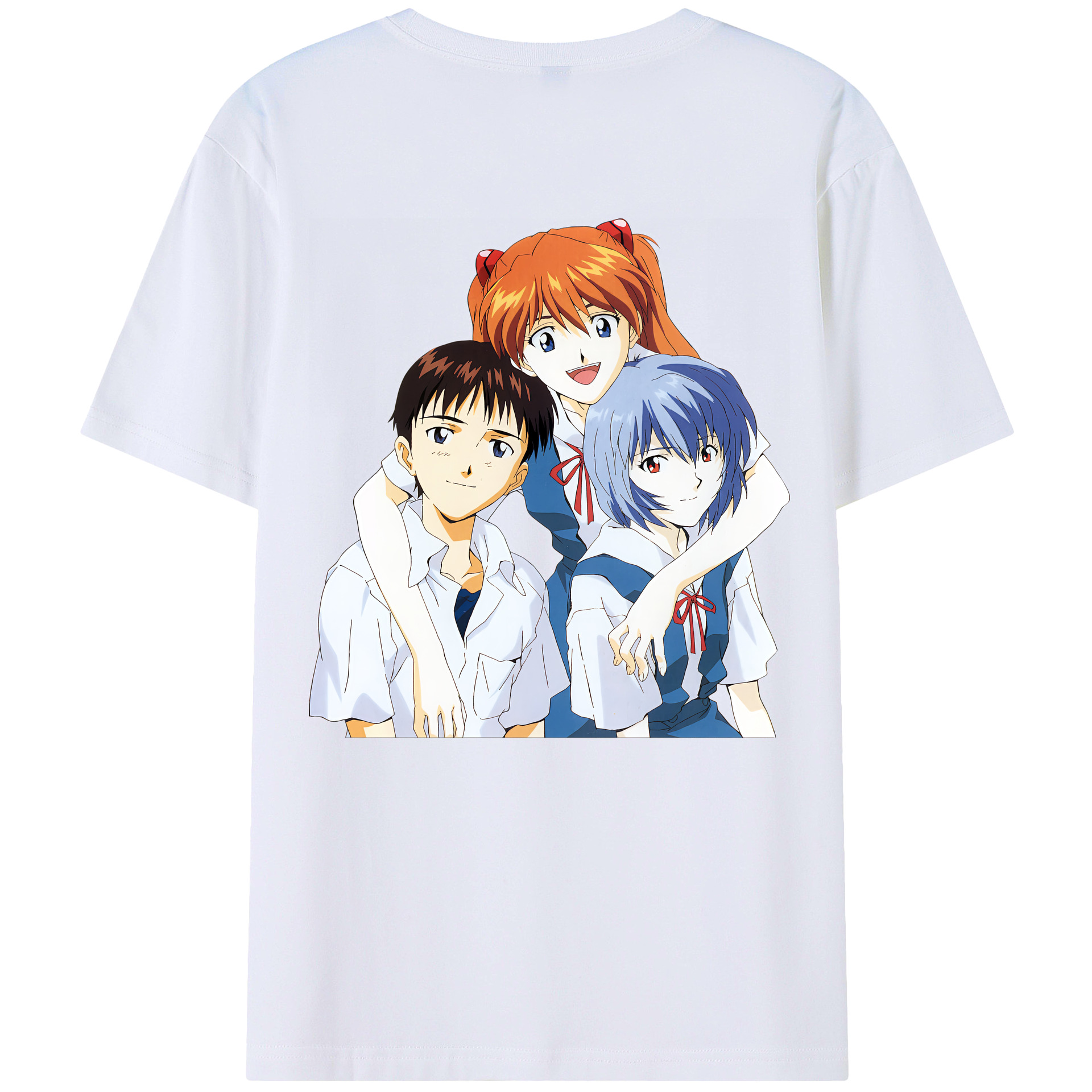 （画像用） EVA 新世紀エヴァンゲリオン 綿100％ メンズ半袖Tシャツ（バックプリント） 通気性
