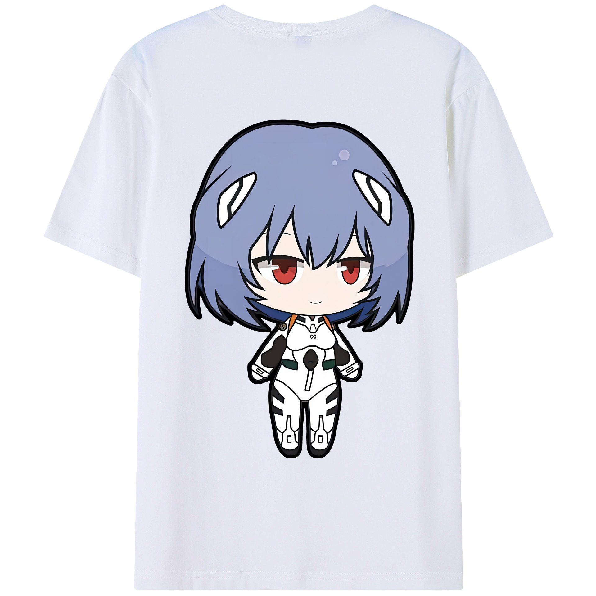 （画像用） EVA 新世紀エヴァンゲリオン 綿100％ メンズ半袖Tシャツ（バックプリント） 通気性